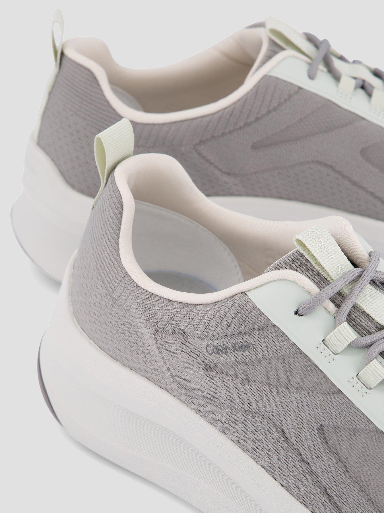 Image 5 of 7 of Calvin Klein Chunky Run Lacesock Stripe Knitted Trainer - Grey