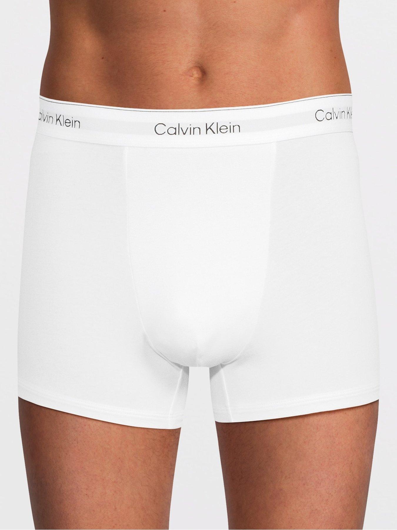 Image 2 of 3 of Calvin Klein Underwear Icon Cotton Stretch 3 Pack Relaxed Trunks - Black