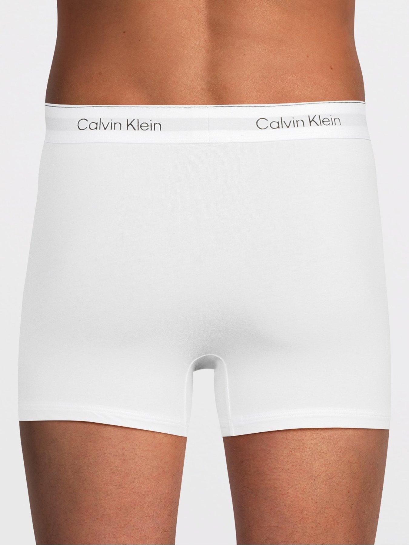 Image 3 of 3 of Calvin Klein Underwear Icon Cotton Stretch 3 Pack Relaxed Trunks - Black