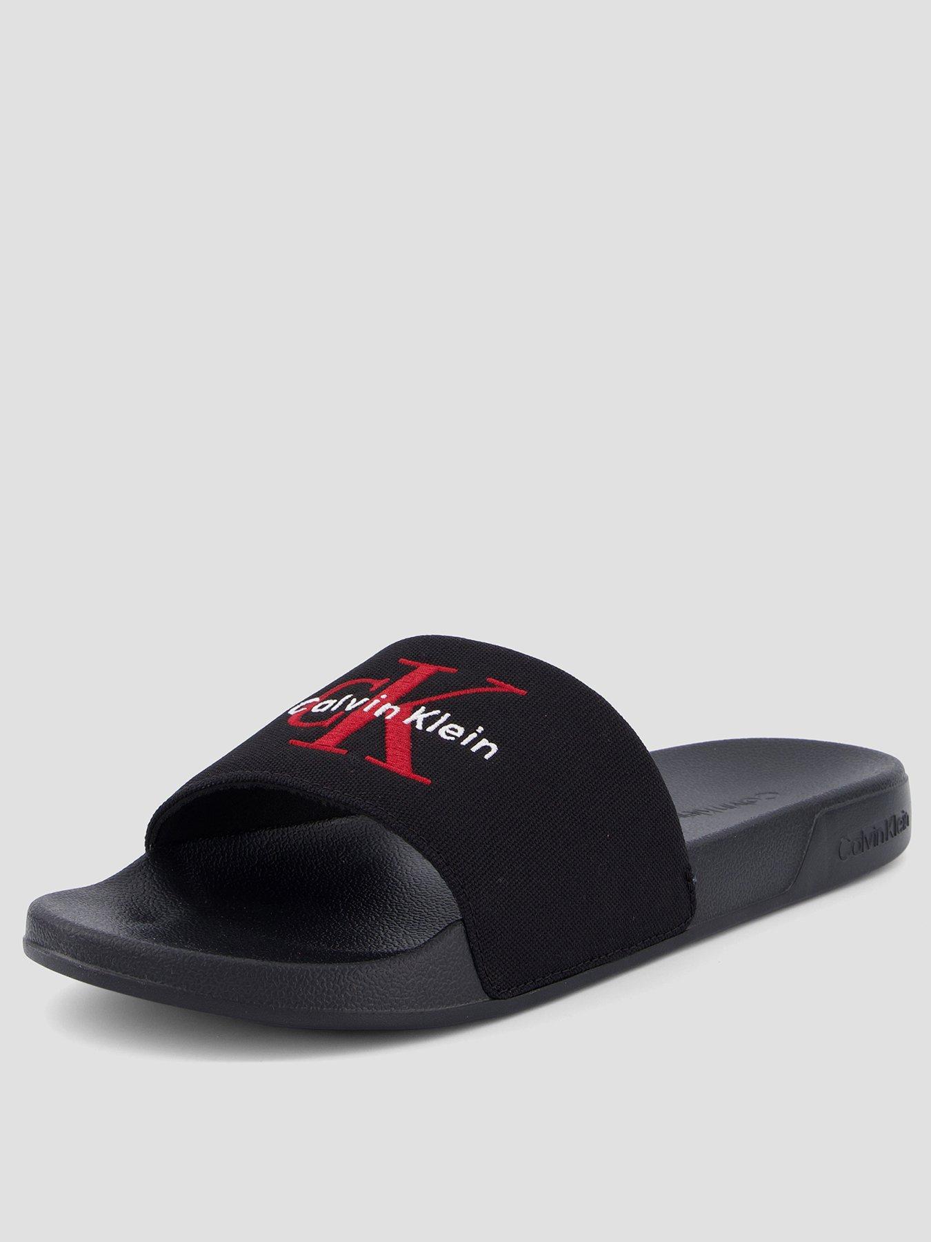 Calvin Klein Essential Signature Logo Slider - Black