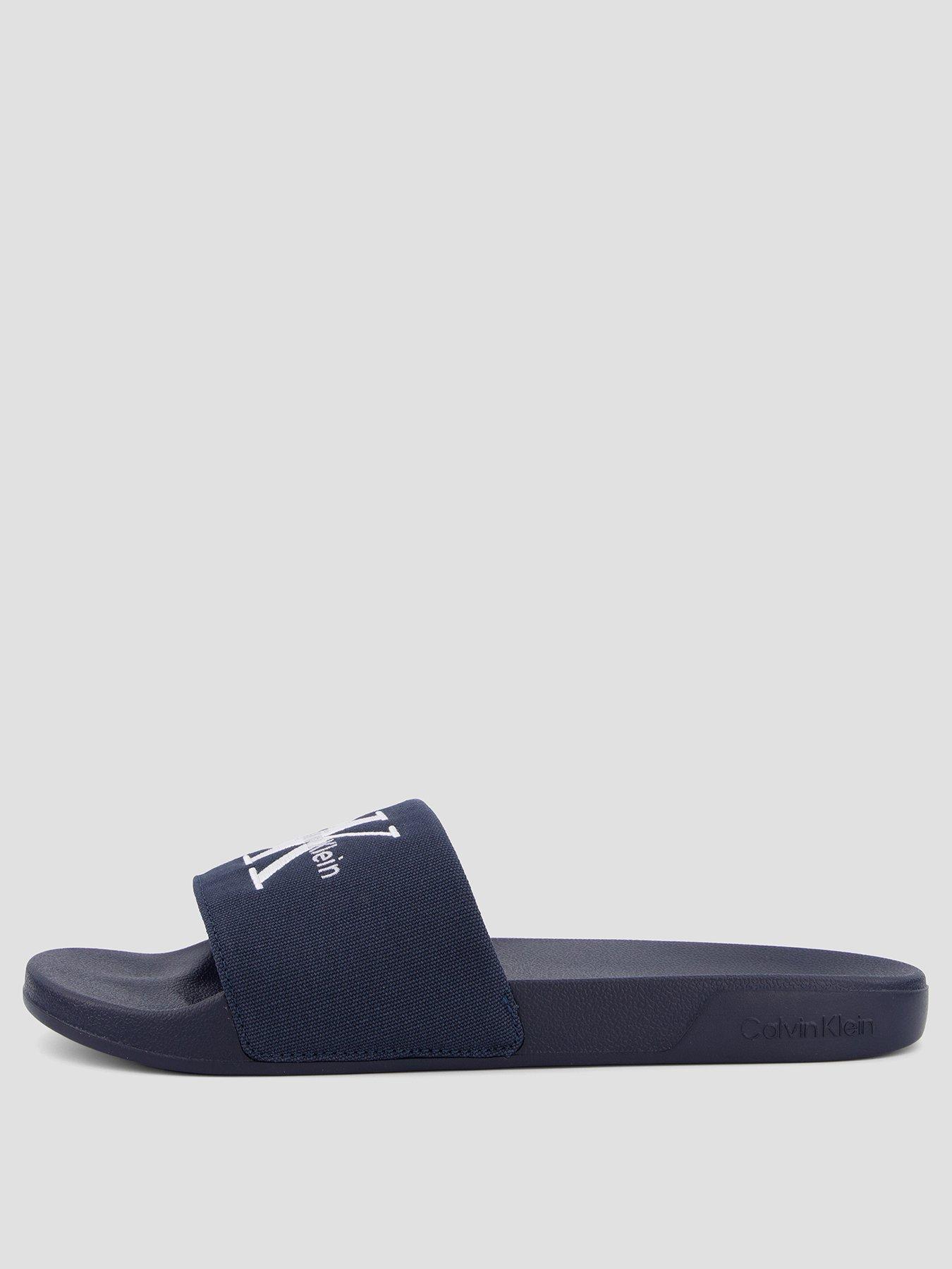 Image 2 of 7 of Calvin Klein Essential Signature Logo Slider - Navy