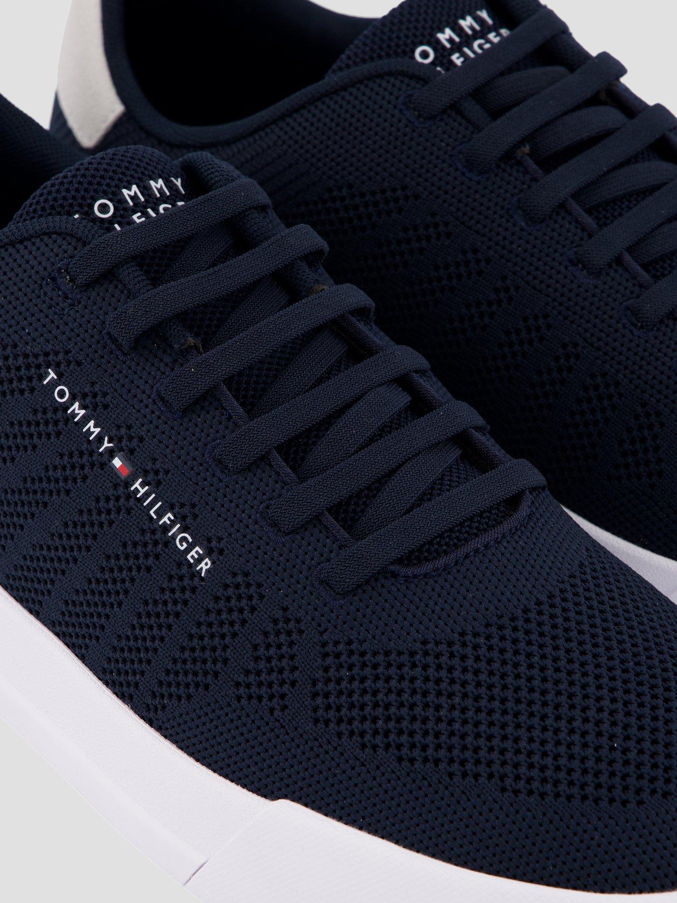 Image 5 of 7 of Tommy Hilfiger Th Court Knitted Trainer - Navy