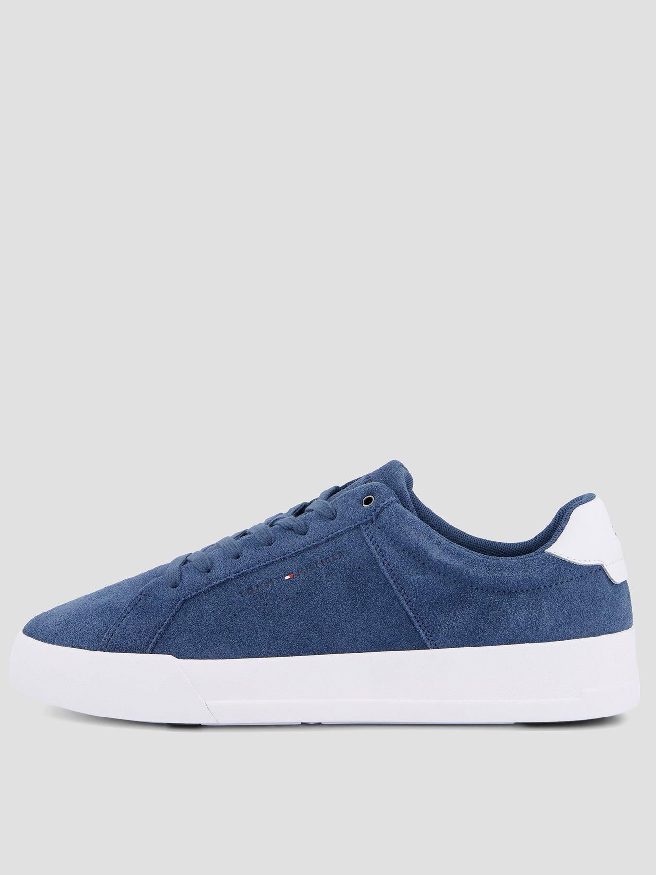 Tommy Hilfiger TH Court Suede Trainer - Blue