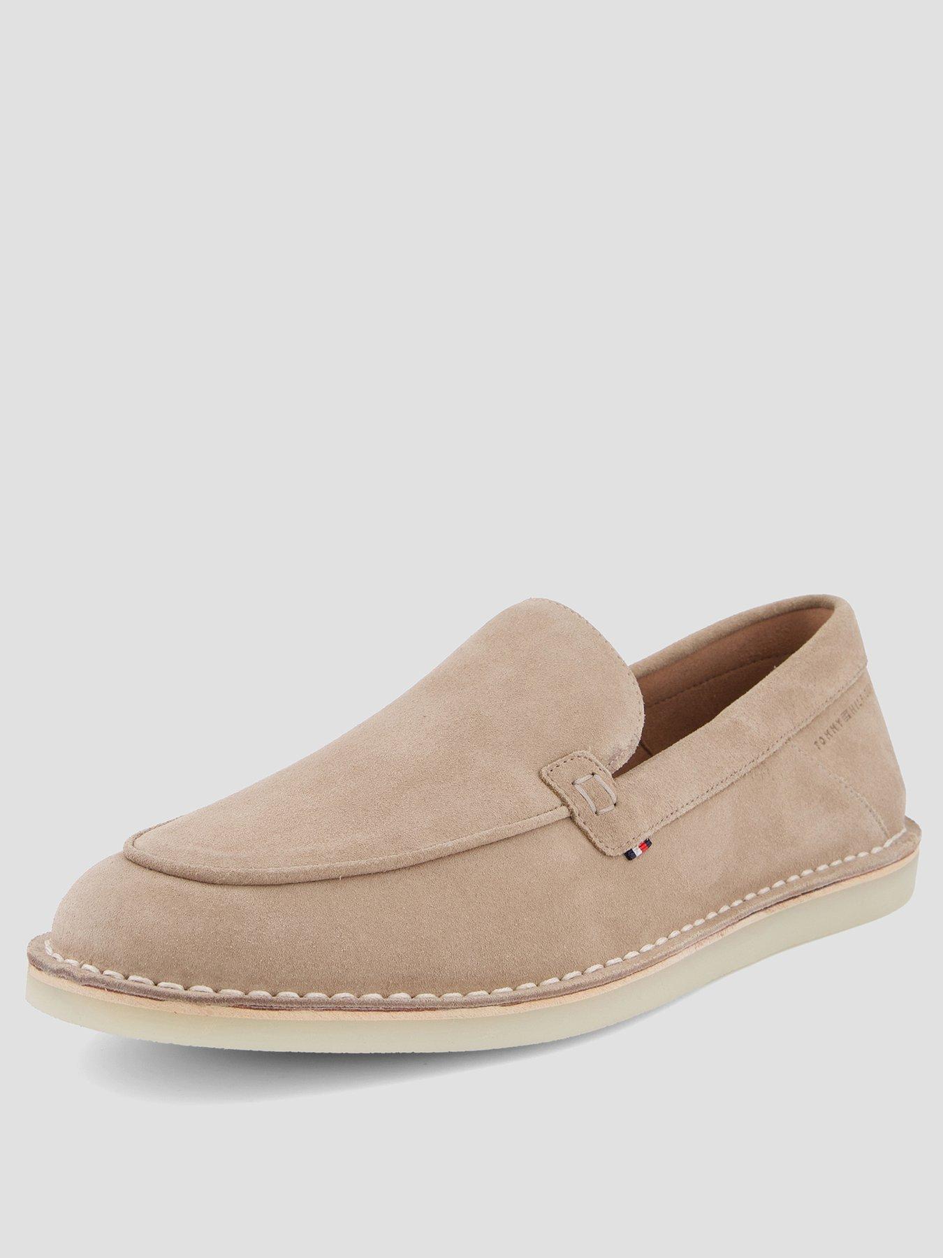 Image 2 of 7 of Tommy Hilfiger Stitchdown Suede Loafer - Natural