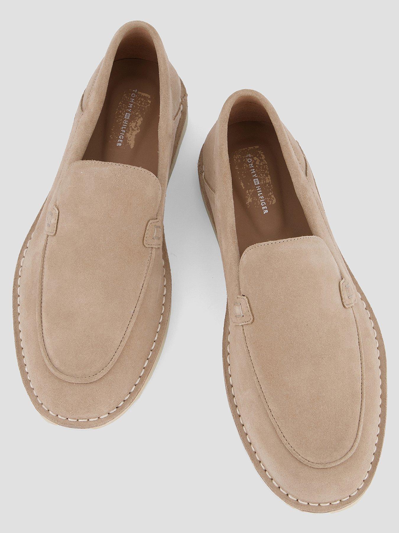 Image 3 of 7 of Tommy Hilfiger Stitchdown Suede Loafer - Natural