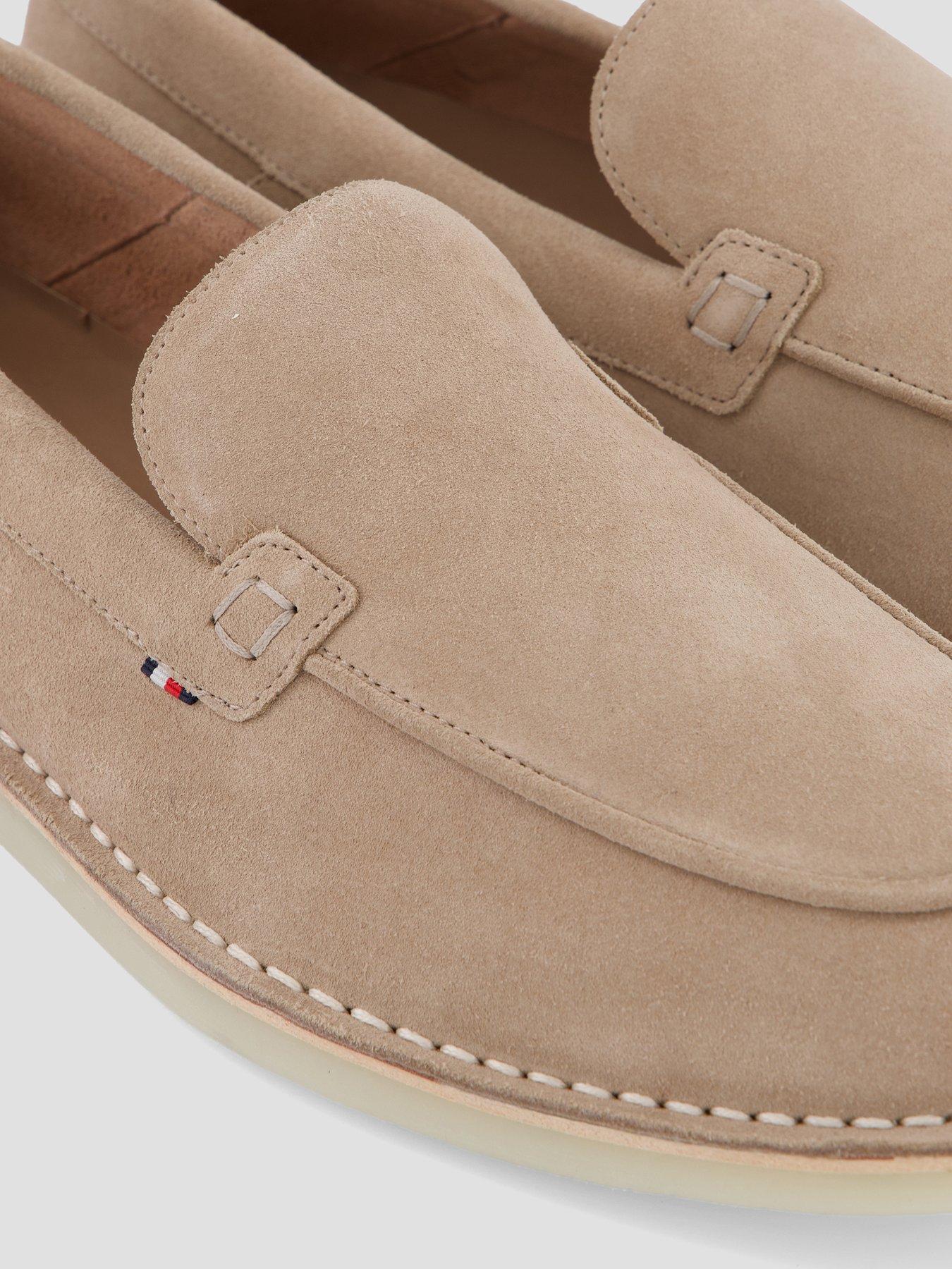 Image 5 of 7 of Tommy Hilfiger Stitchdown Suede Loafer - Natural