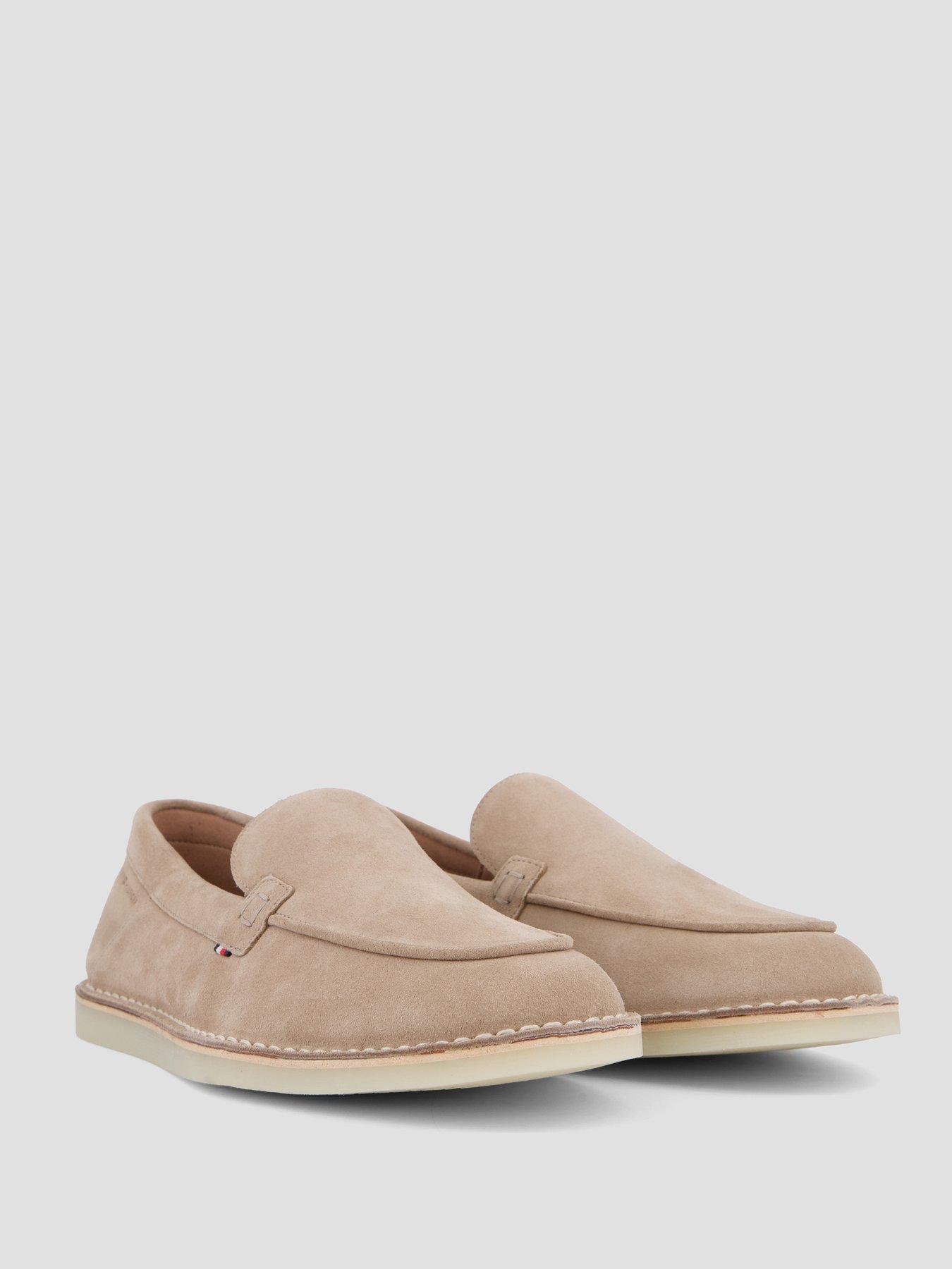 Image 6 of 7 of Tommy Hilfiger Stitchdown Suede Loafer - Natural