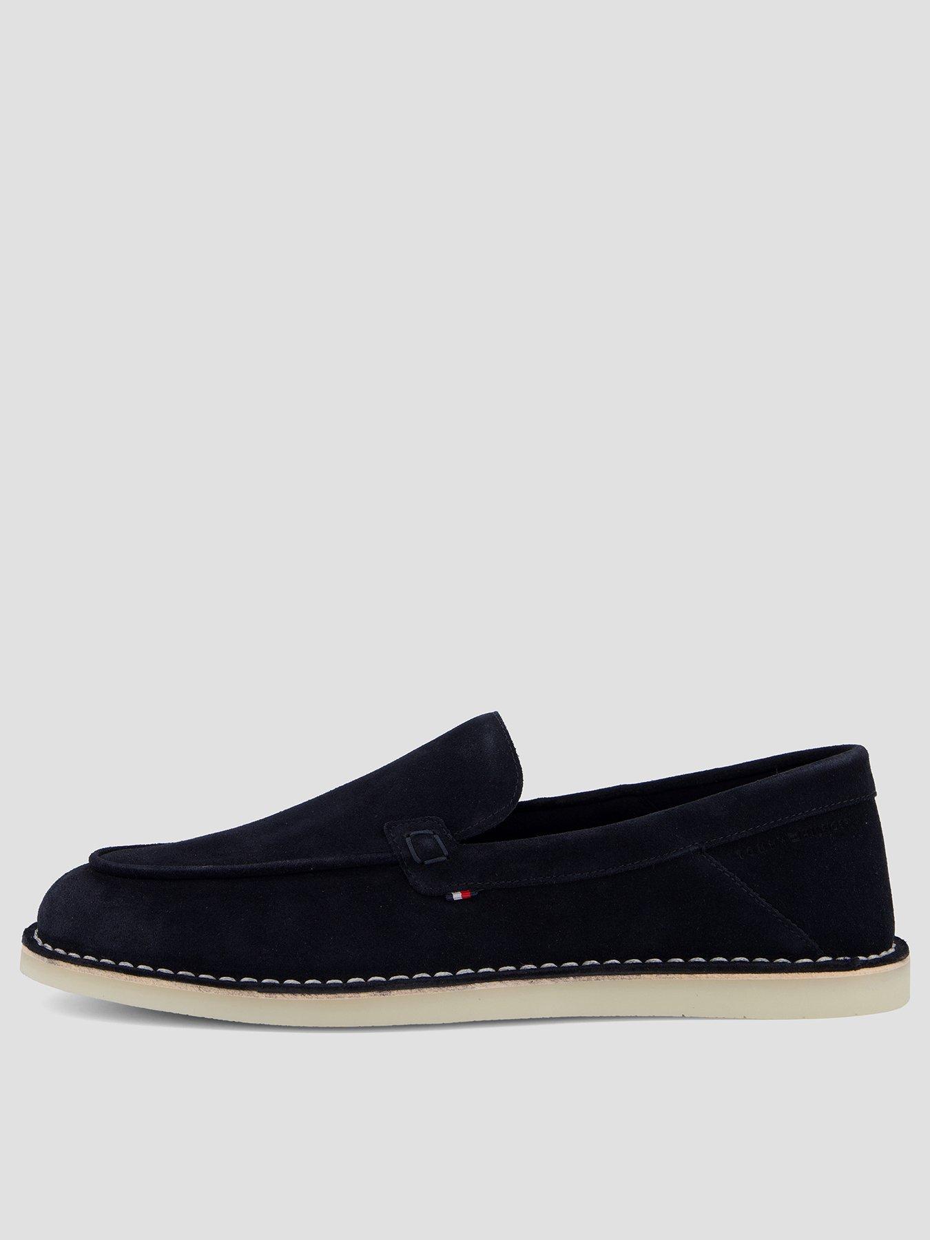 Image 1 of 7 of Tommy Hilfiger Stitchdown Suede Loafer - Navy
