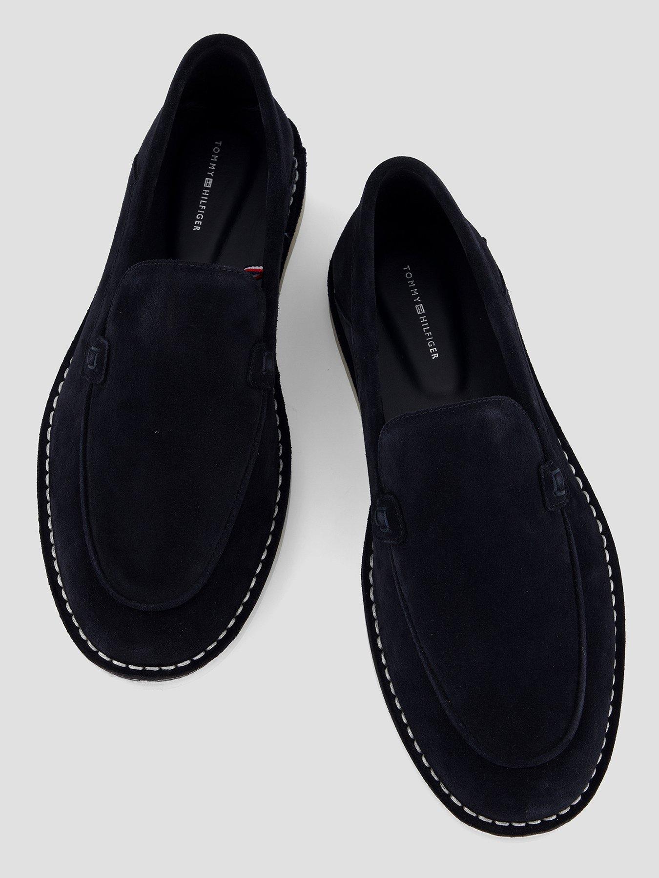 Image 3 of 7 of Tommy Hilfiger Stitchdown Suede Loafer - Navy