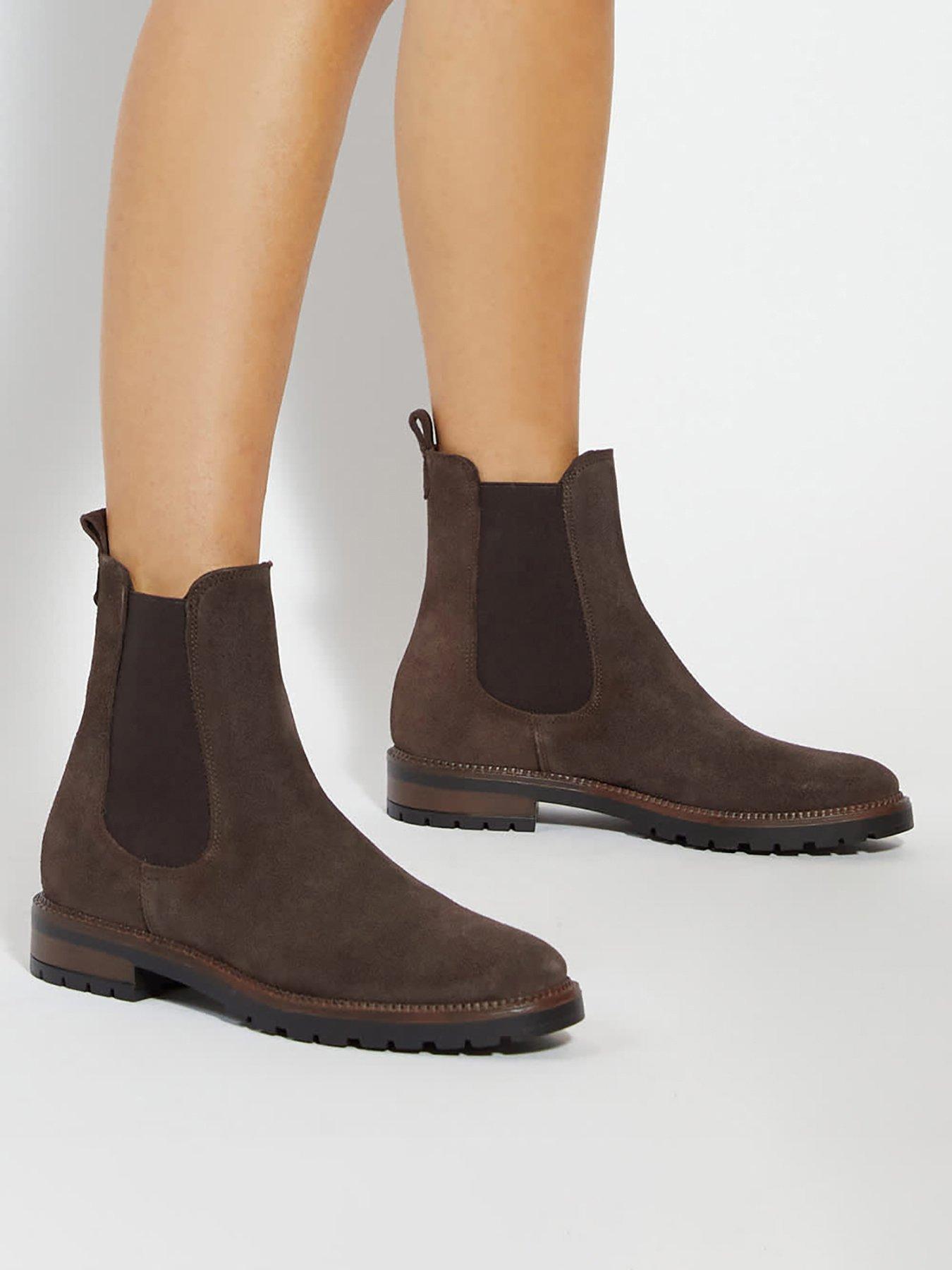 Image 1 of 6 of Dune London Poema Chelsea Boots - Brown