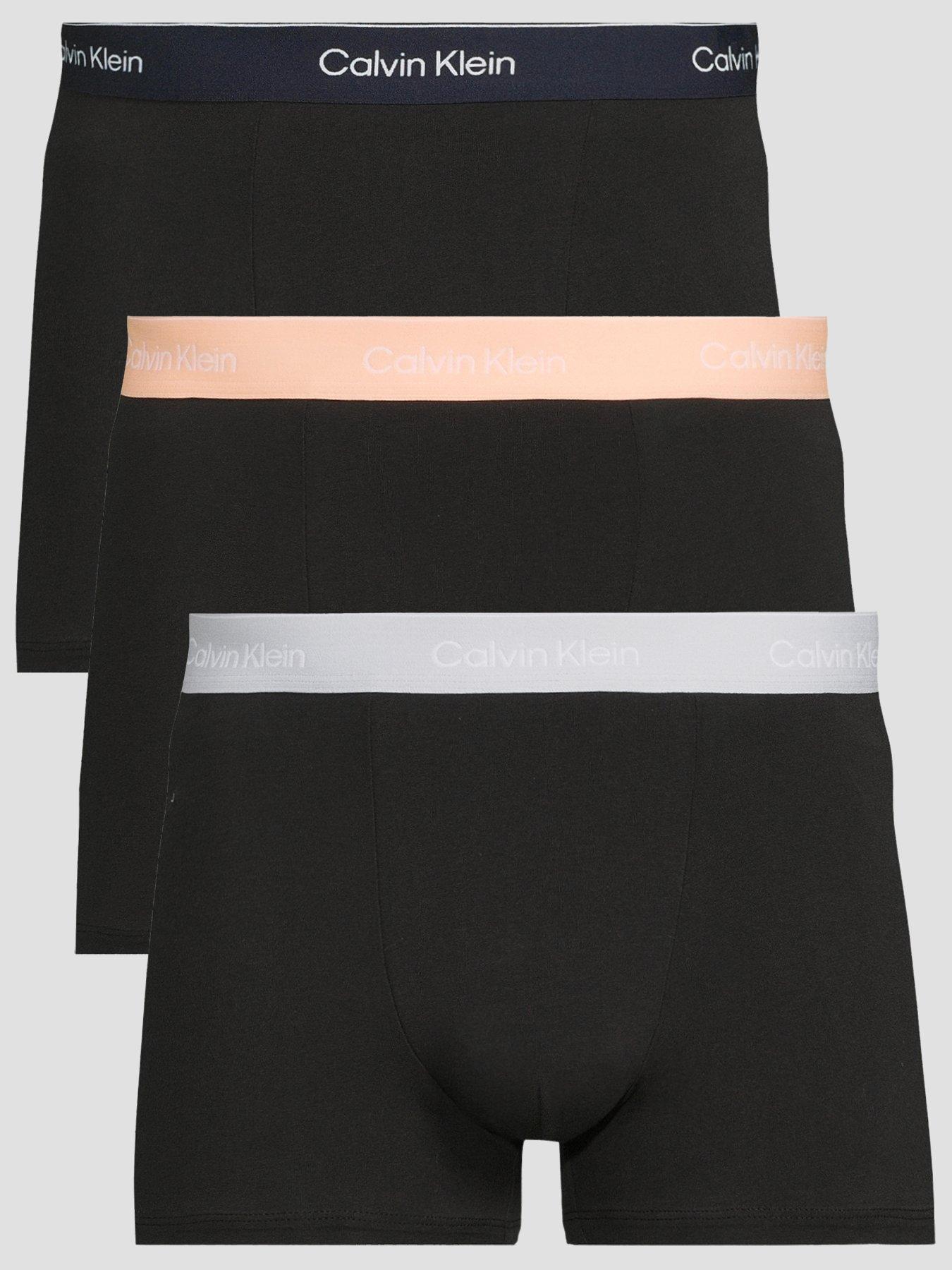 Calvin Klein Underwear Icon Cotton Stretch 3 Pack Relaxed Trunks - Black