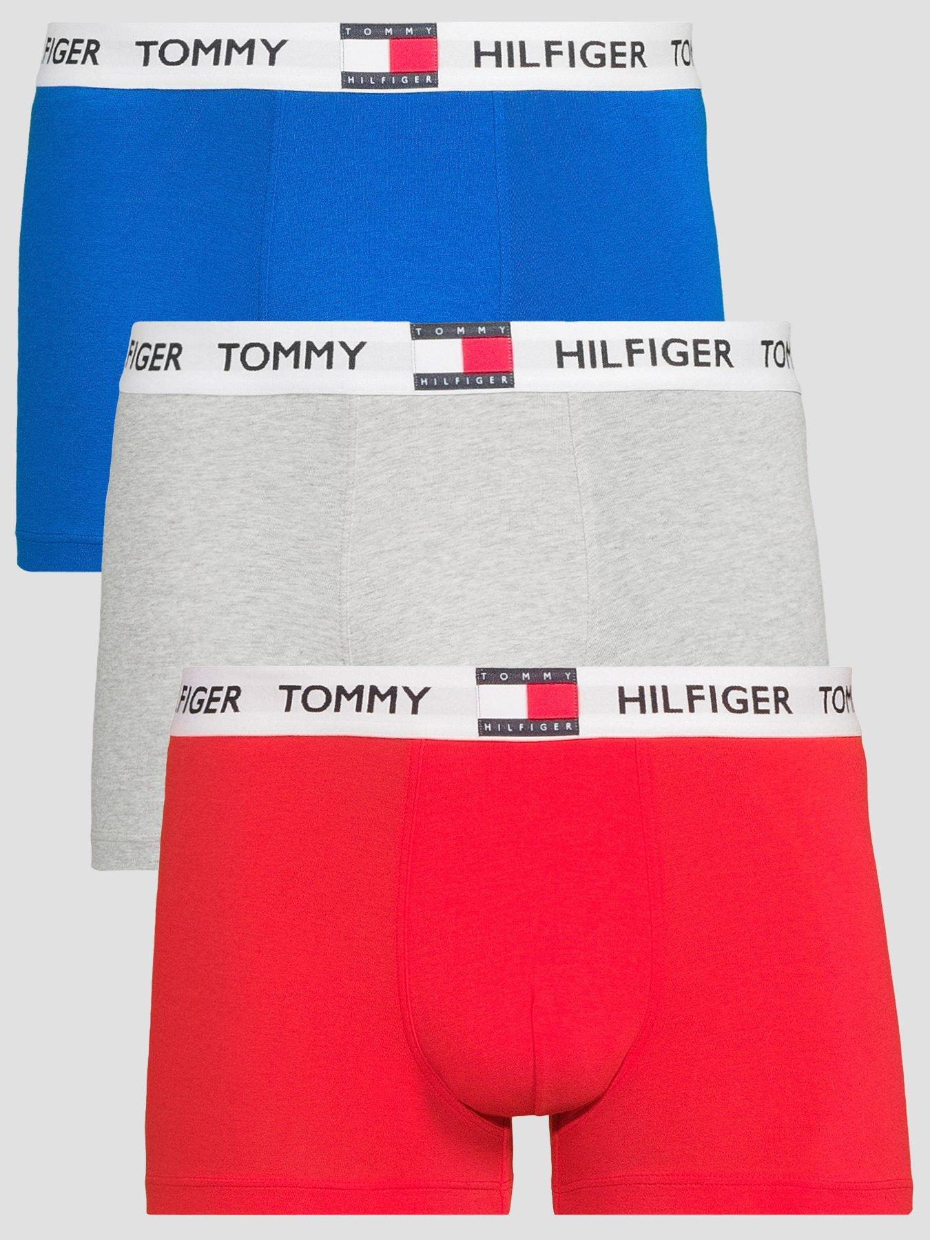 Tommy Hilfiger 3 Pack Heritage Cotton Badge Trunks - Assorted