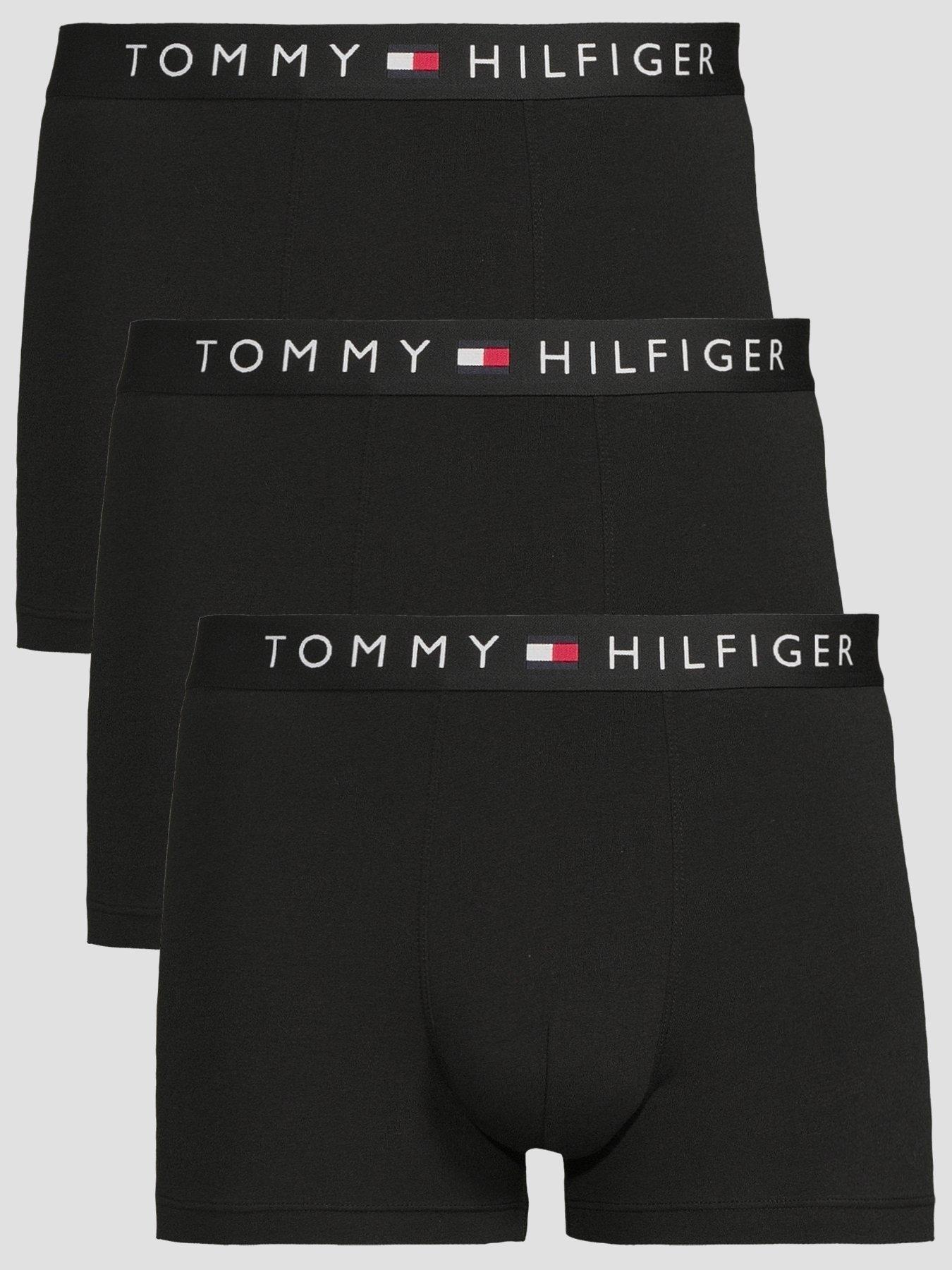 Tommy Hilfiger 3 Pack Everyday Essentials Trunks, Black, Size M, Men