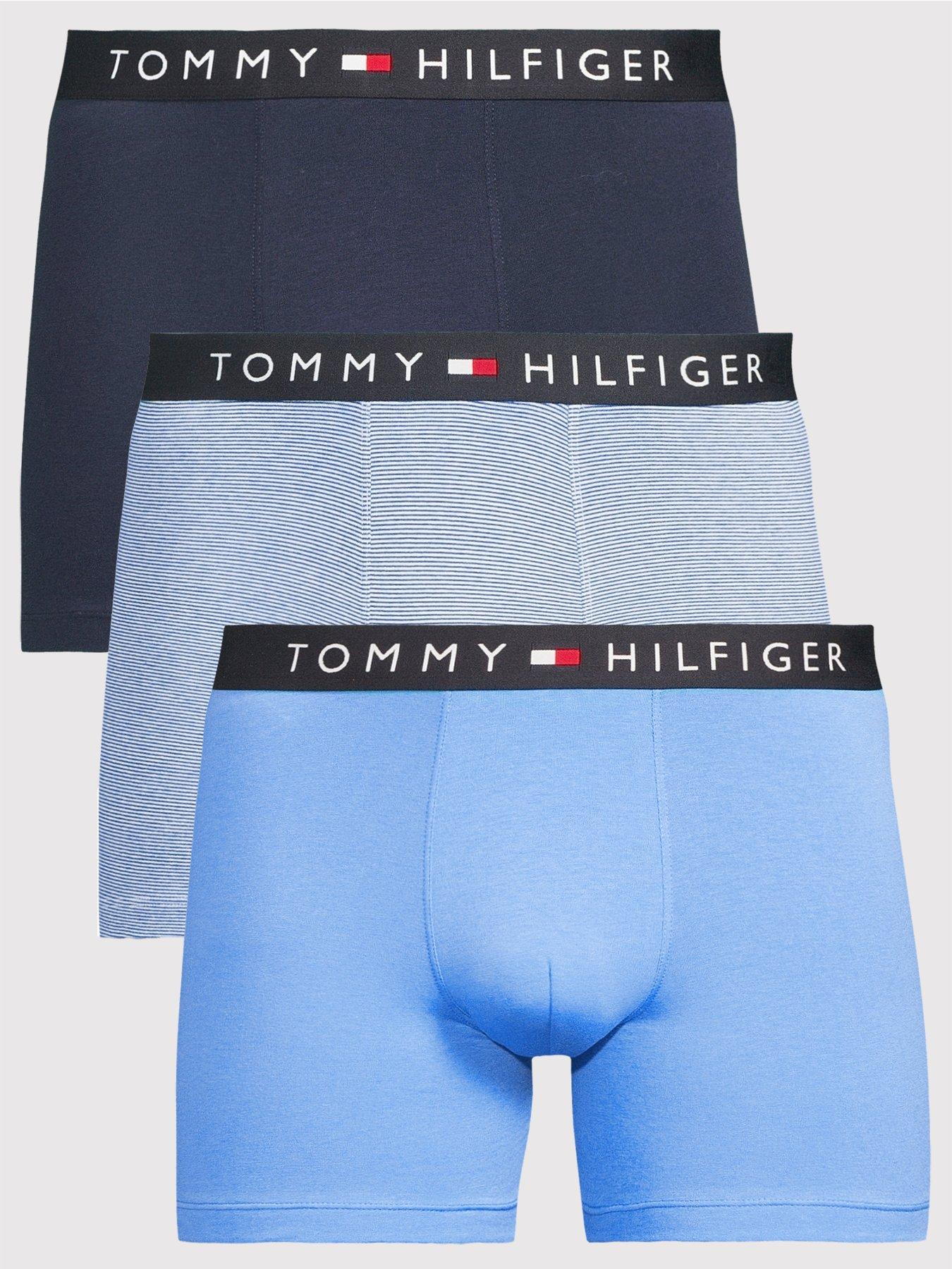 Tommy Hilfiger 3 Pack Original Boxer Briefs, Blue, Size 2Xl, Men
