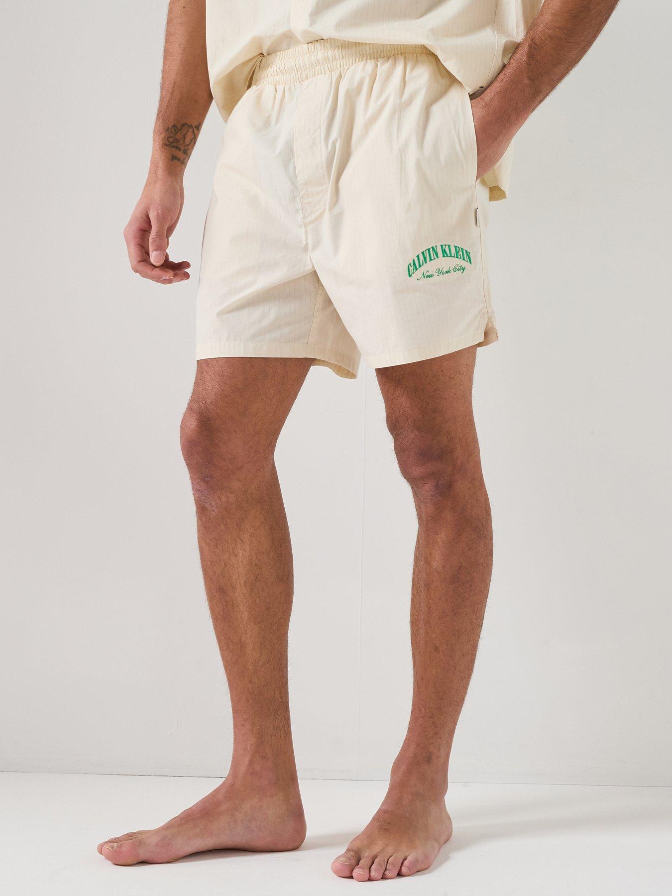 Calvin Klein Loungewear Heritage Crest Shorts - Off White