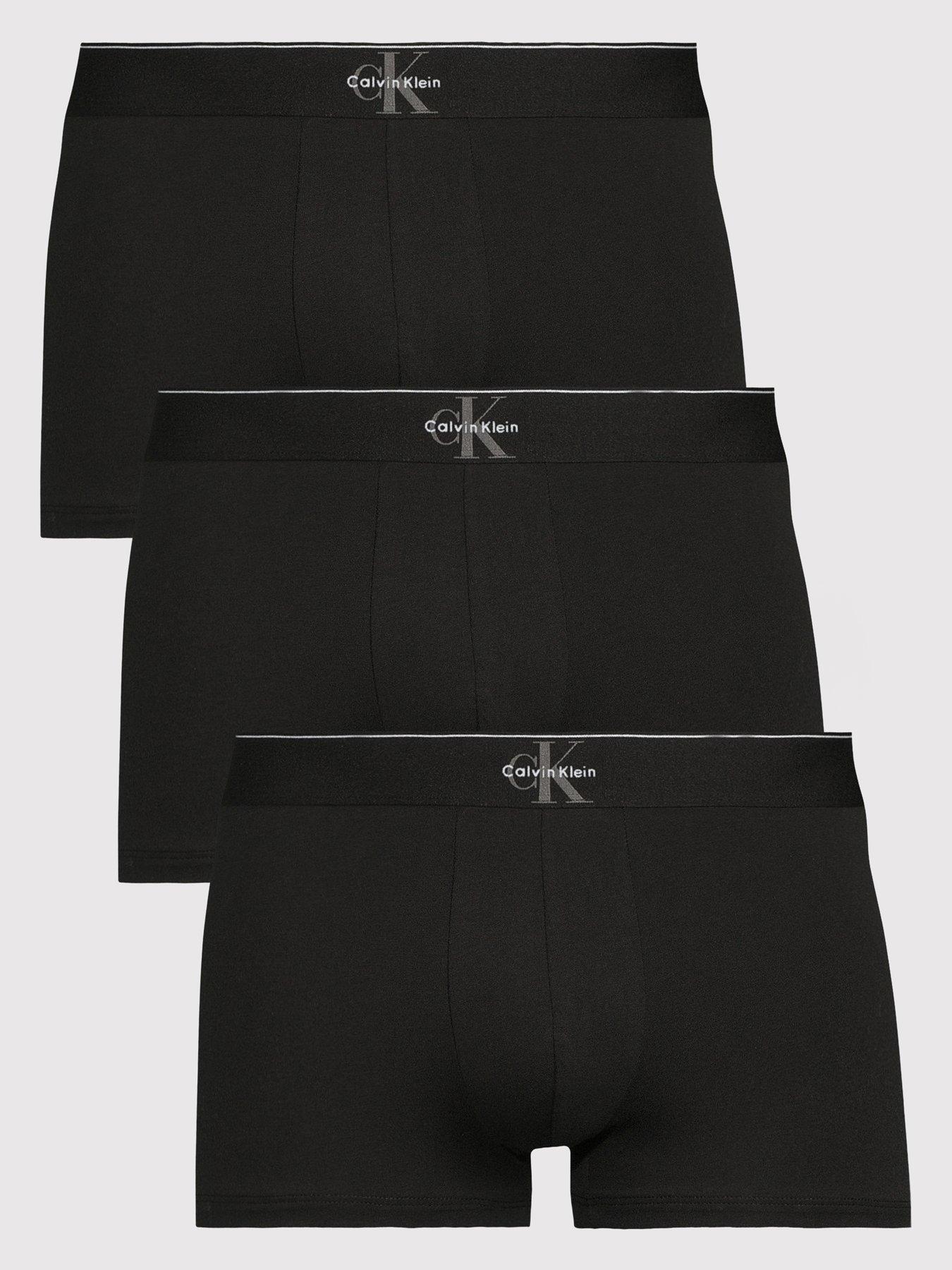 Calvin Klein Underwear Archive Cotton 3 Pack Trunks, Black, Size 2Xl, Men