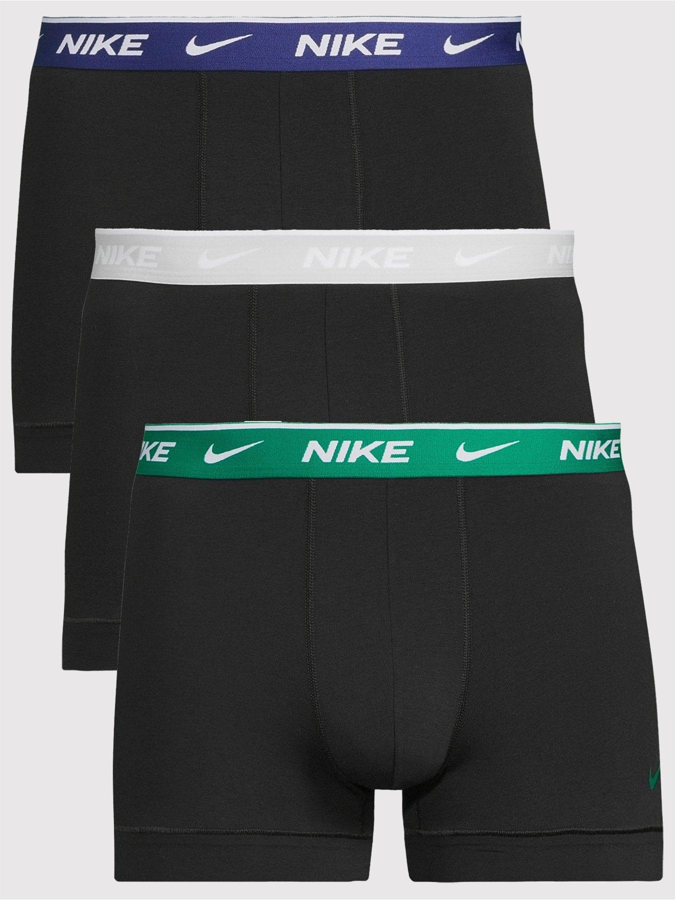 Image 1 of 3 of Nike Cotton Stretch 3 Pack Trunks - Black/Multi
