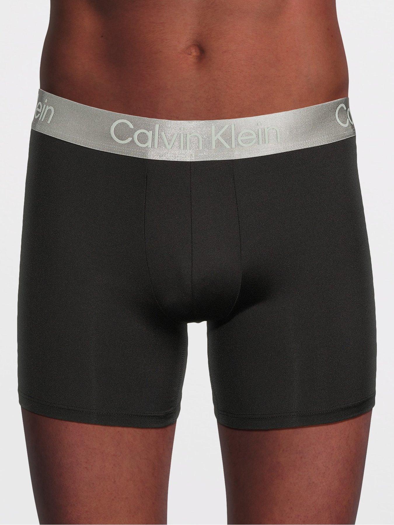 Image 2 of 4 of Calvin Klein Underwear 3 Pack Brushed Micro Stretch Boxer Brief - Black