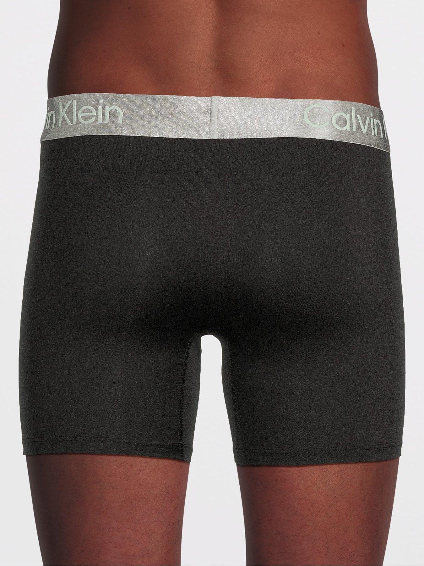 Image 3 of 4 of Calvin Klein Underwear 3 Pack Brushed Micro Stretch Boxer Brief - Black