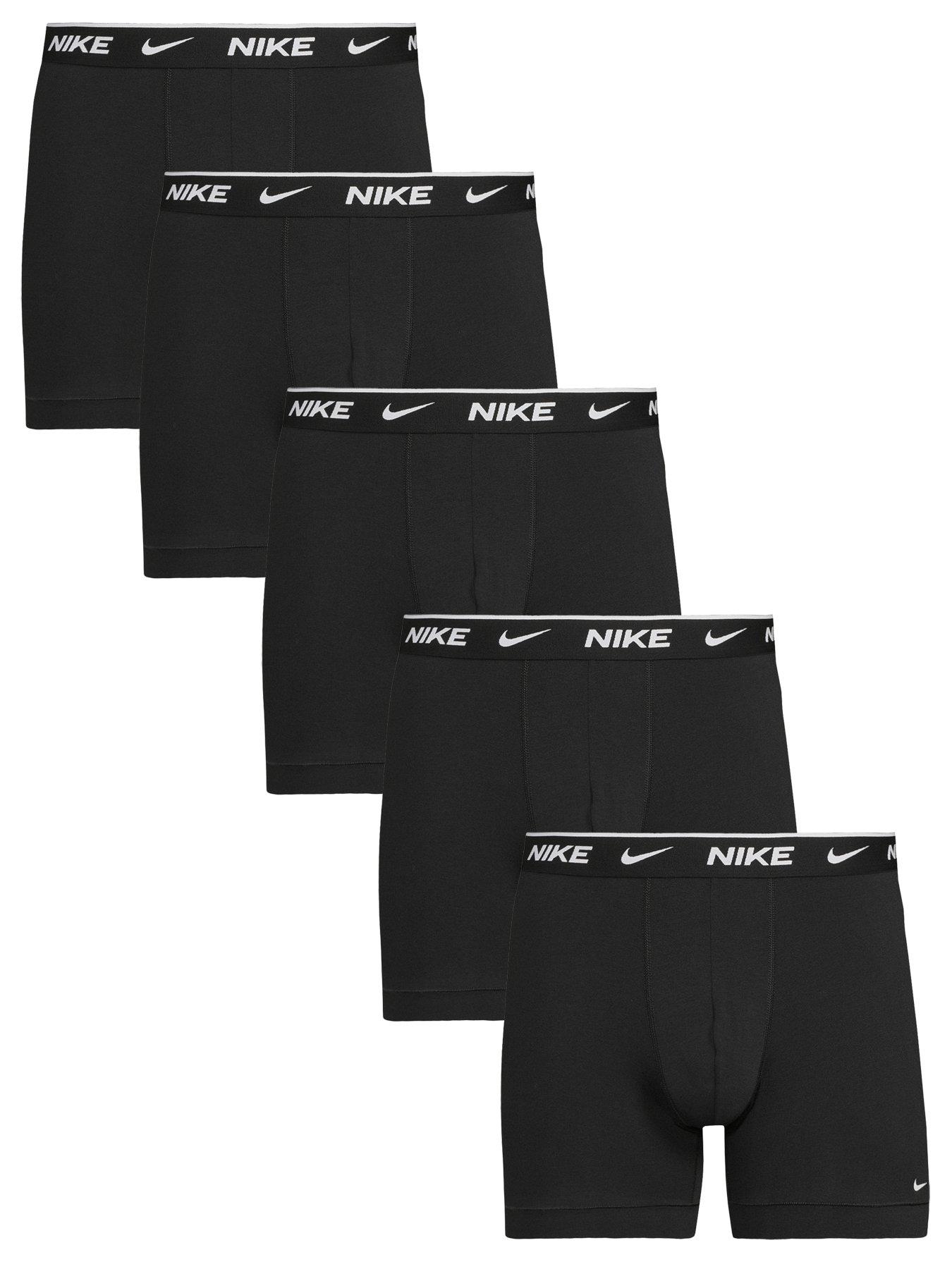 Nike Cotton Stretch 5 Pack Boxer Brief, Black, Size S, Men