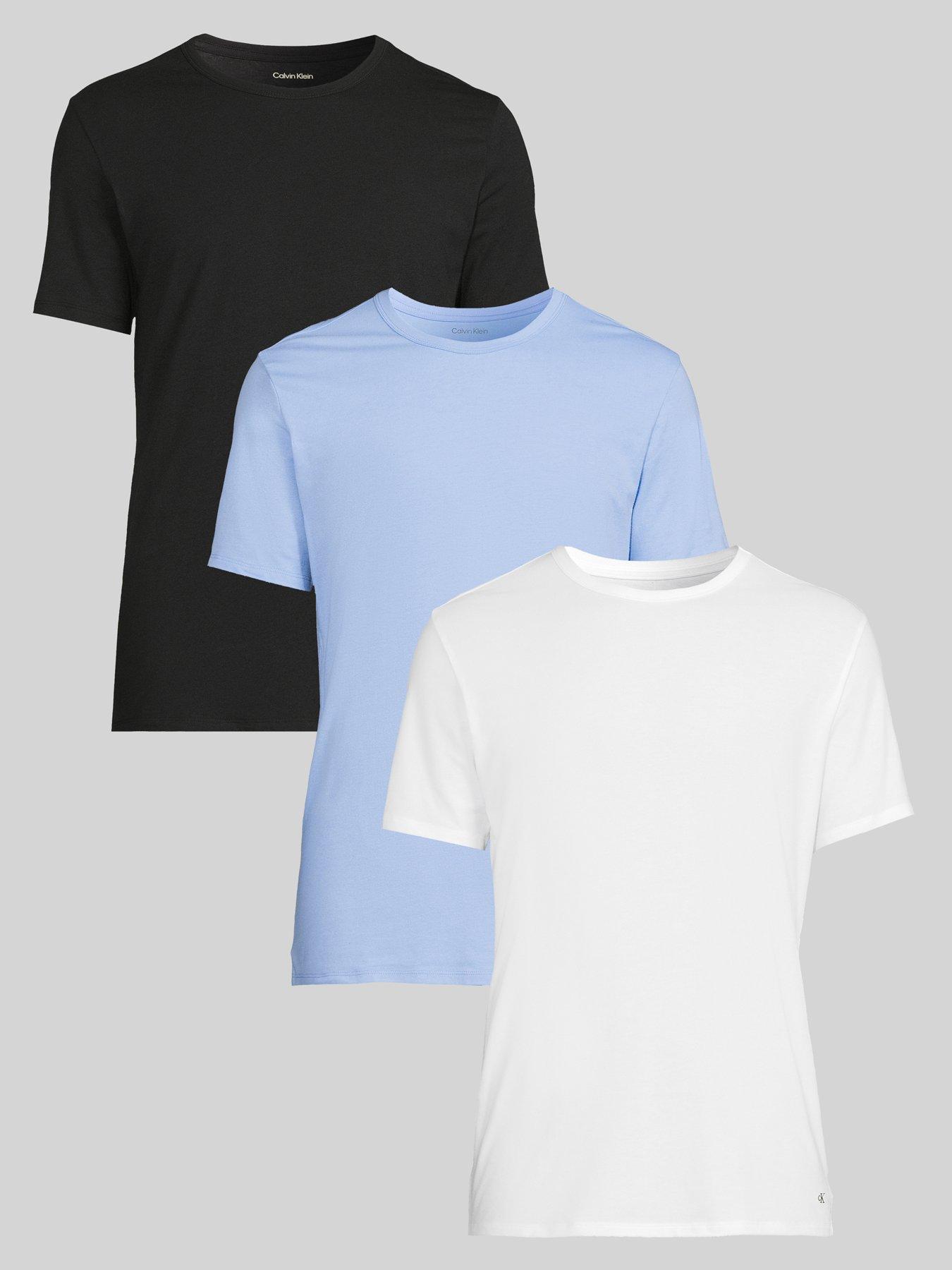 Calvin Klein Loungewear 3 Pack Microfibre T-Shirts, Assorted, Size S, Men