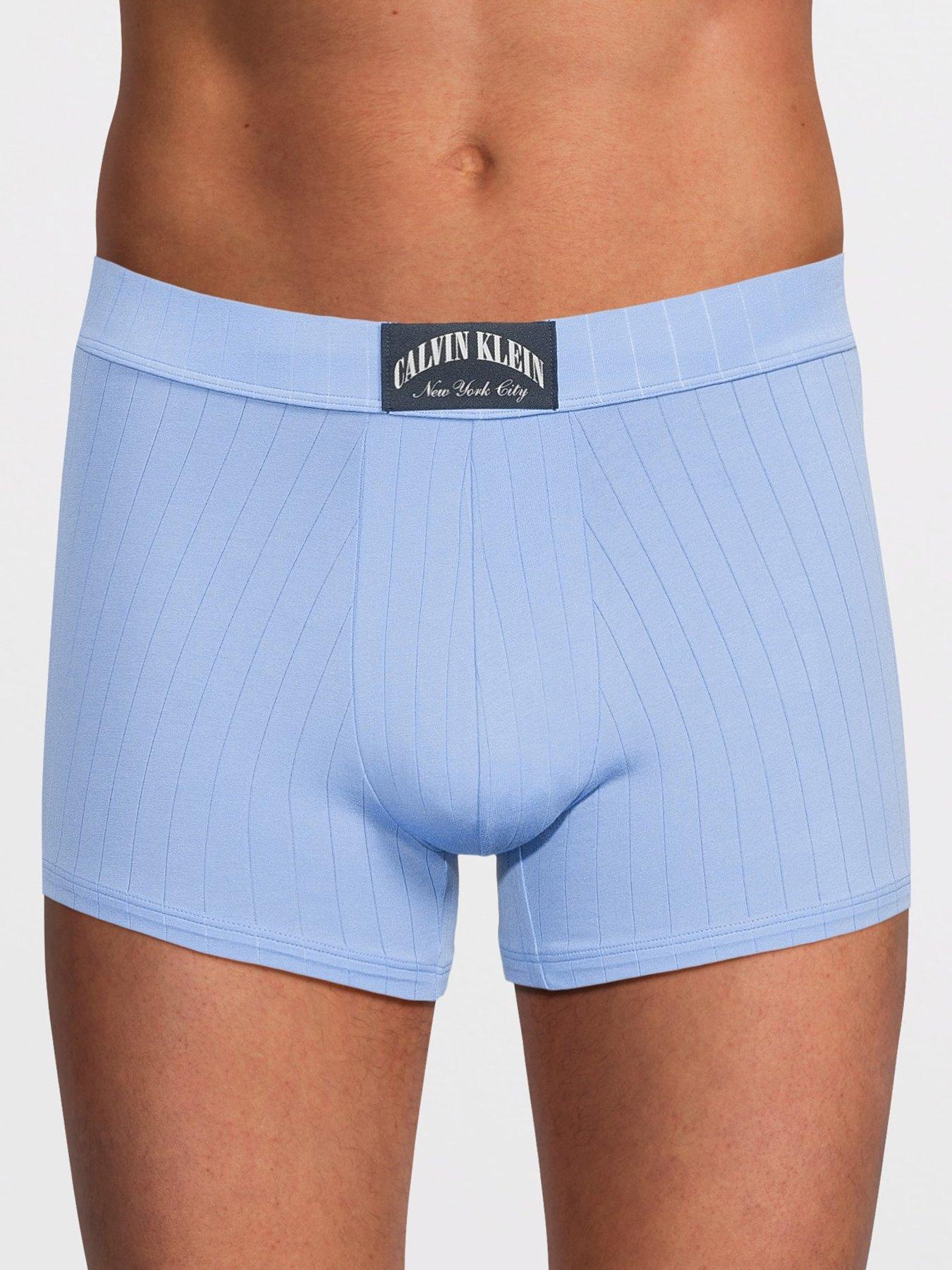 Calvin Klein Underwear Heritage Badge Single Ribbed Trunks - Blue