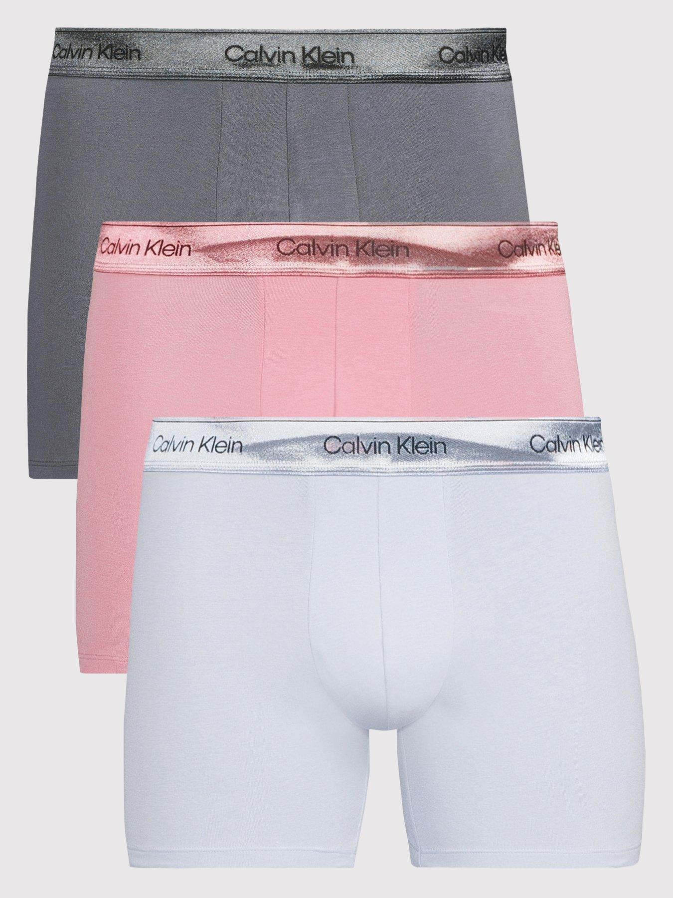 Image 1 of 4 of Calvin Klein Underwear Icon Cotton Stretch 3 Pack Shine Boxer Brief - Assorted