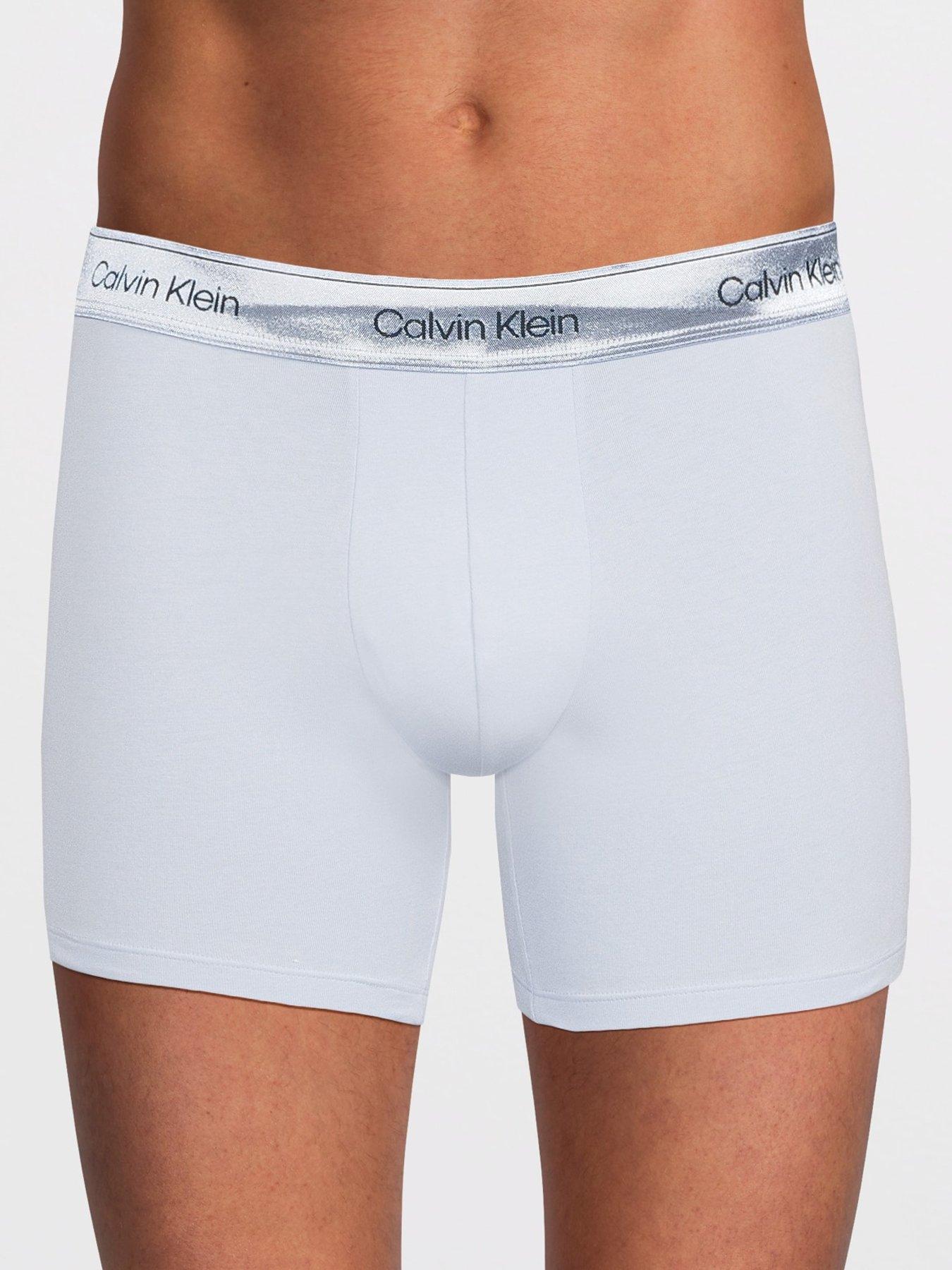 Image 2 of 4 of Calvin Klein Underwear Icon Cotton Stretch 3 Pack Shine Boxer Brief - Assorted