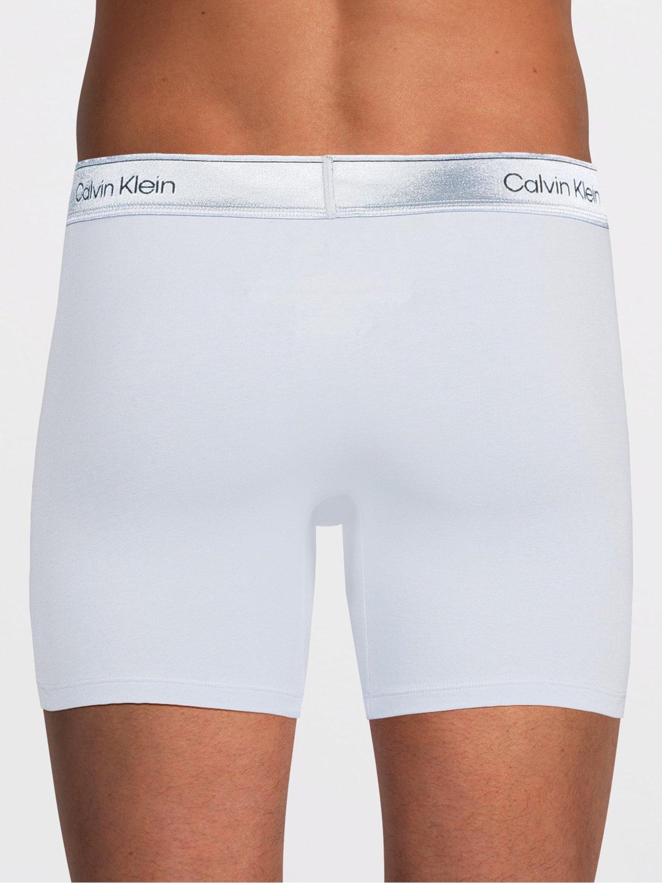 Image 3 of 4 of Calvin Klein Underwear Icon Cotton Stretch 3 Pack Shine Boxer Brief - Assorted