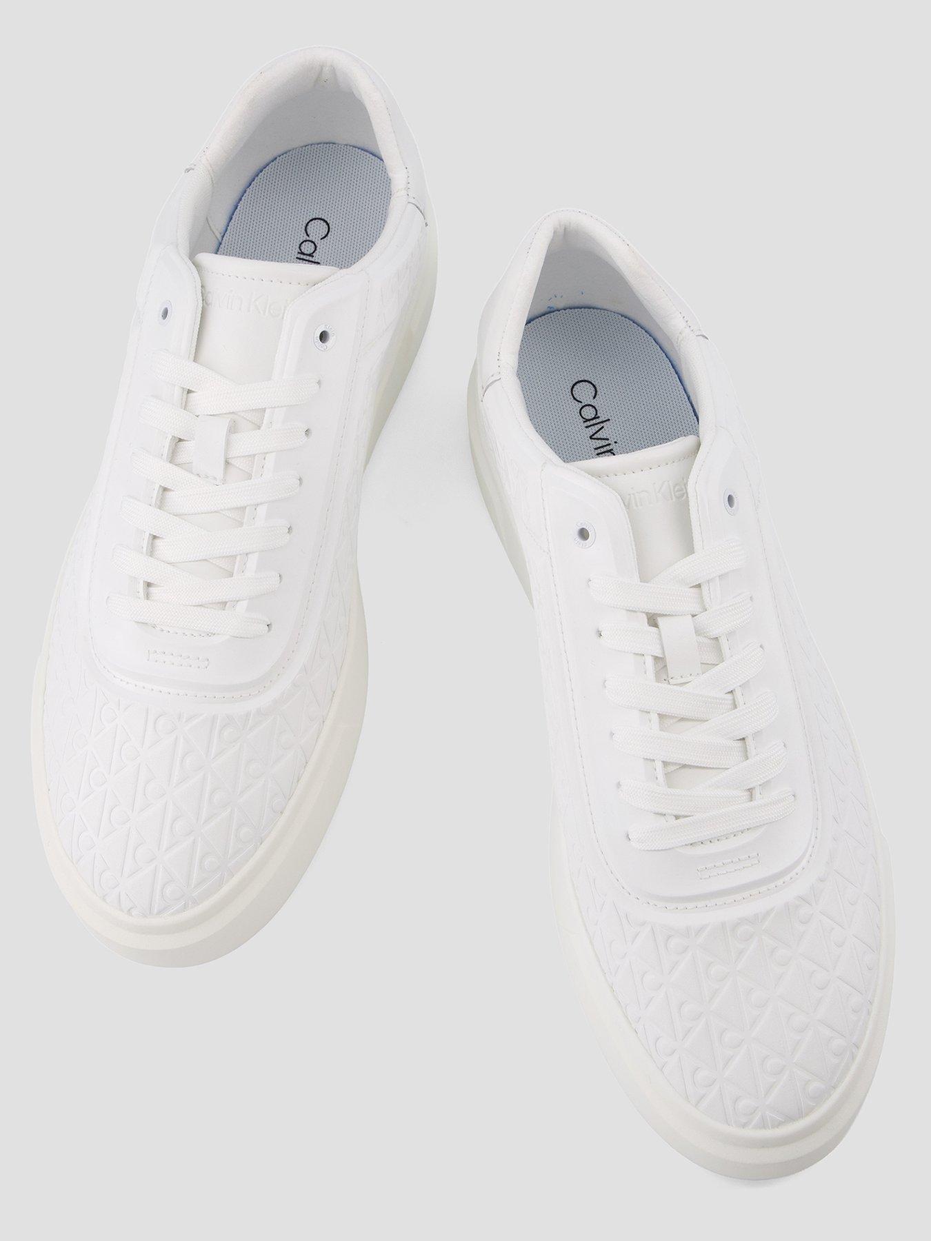 Image 3 of 7 of Calvin Klein Basket Cup Oxford Trainer - White