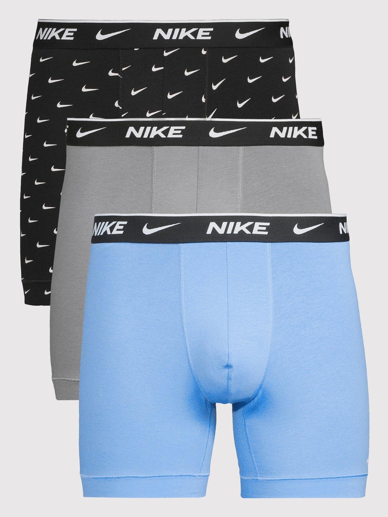 Image 1 of 4 of Nike Cotton Stretch 3 Pack Boxer Brief - Black/multi