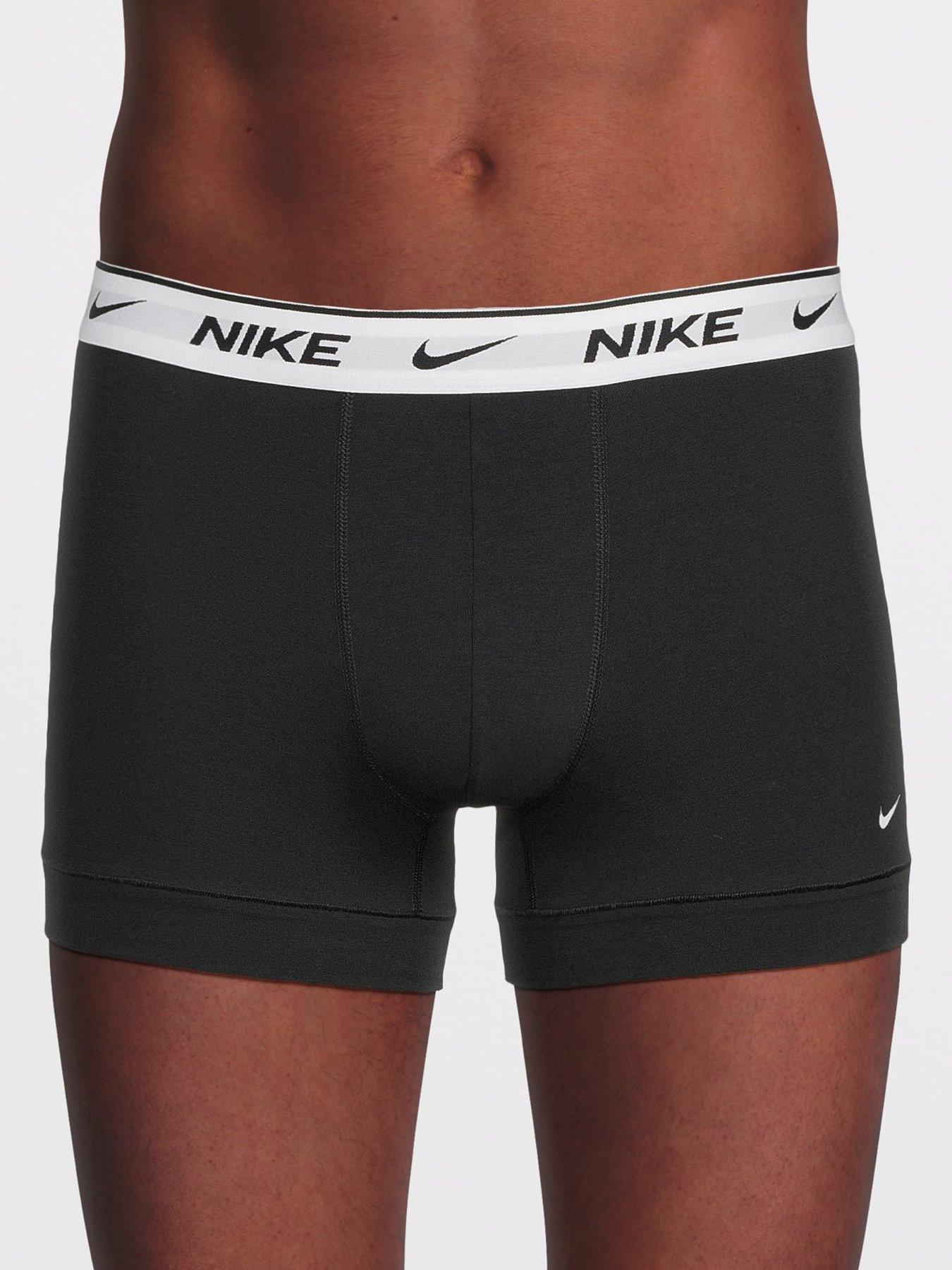 Image 2 of 4 of Nike Cotton Stretch 3 Pack Trunks - Black