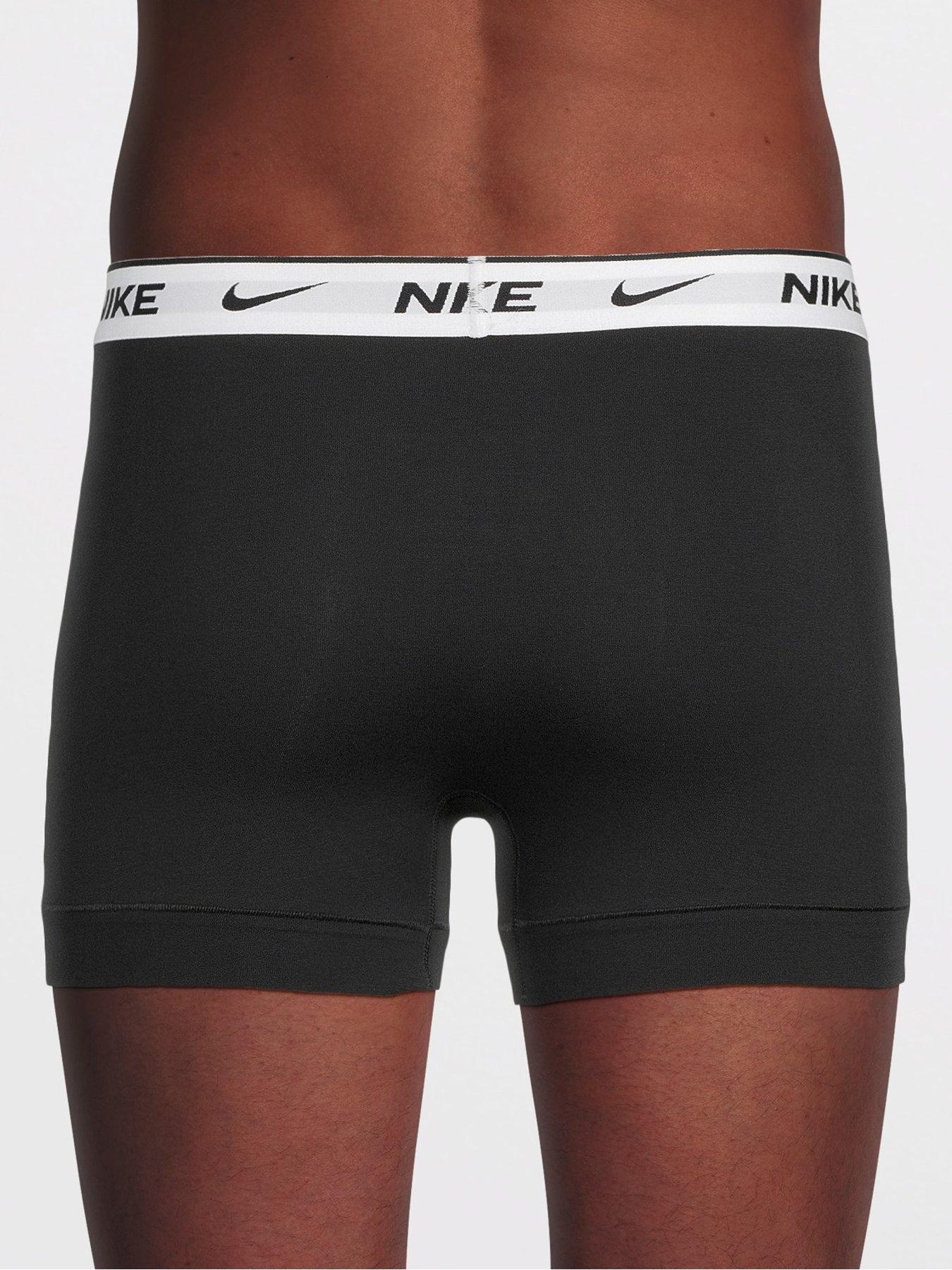 Image 3 of 4 of Nike Cotton Stretch 3 Pack Trunks - Black