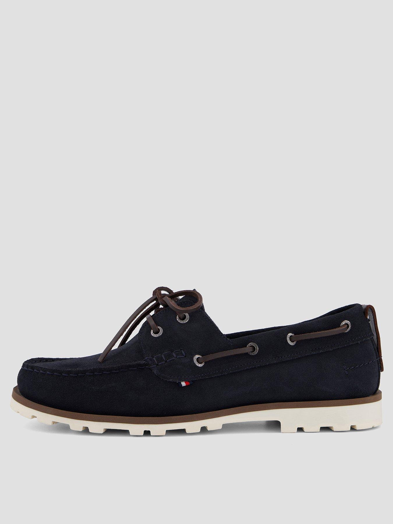 Tommy Hilfiger Hilifger Light Suede Boat Shoe - Navy