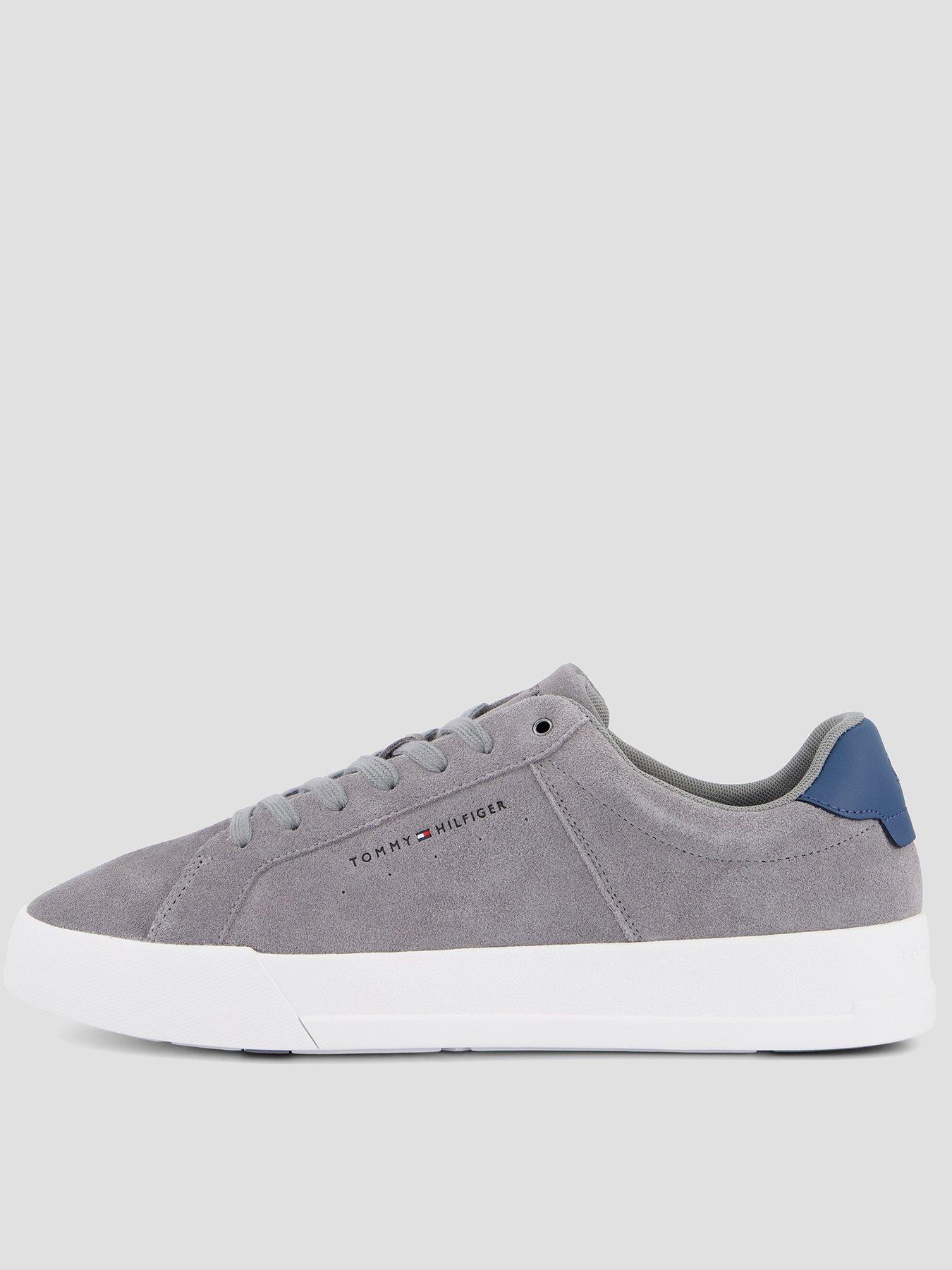 Tommy Hilfiger: TH Court Suede Trainers - Grey