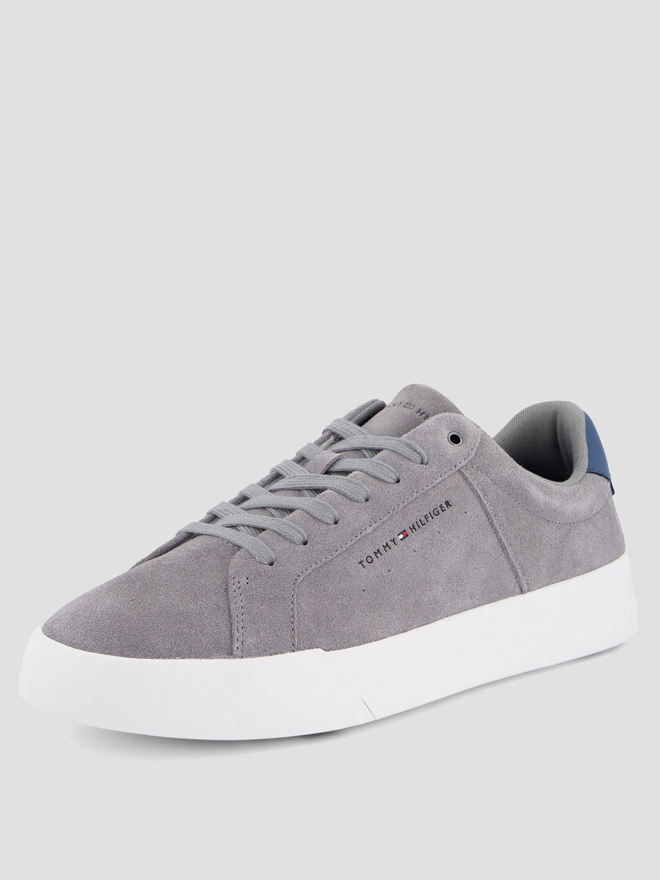 Image 2 of 7 of Tommy Hilfiger TH Court Suede Trainers - Grey