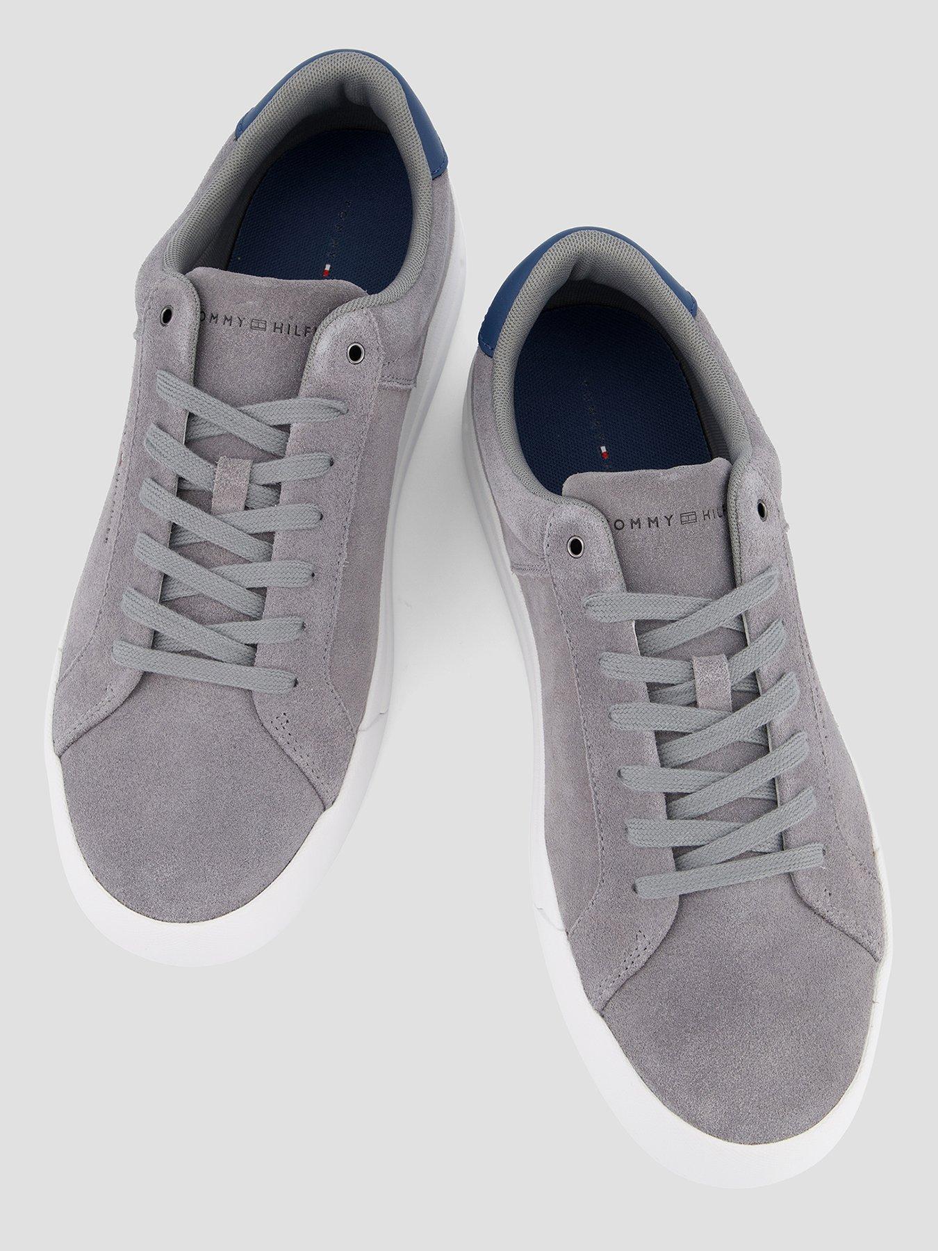 Image 3 of 7 of Tommy Hilfiger TH Court Suede Trainers - Grey
