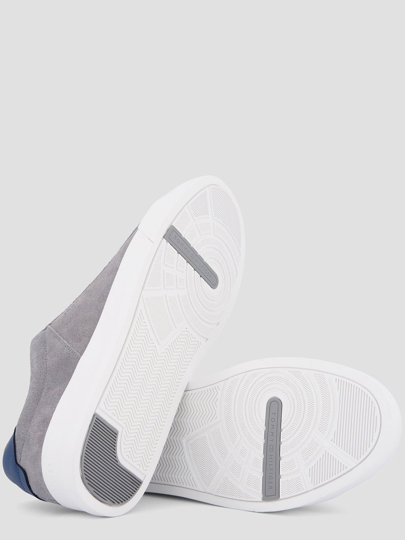 Image 4 of 7 of Tommy Hilfiger TH Court Suede Trainers - Grey