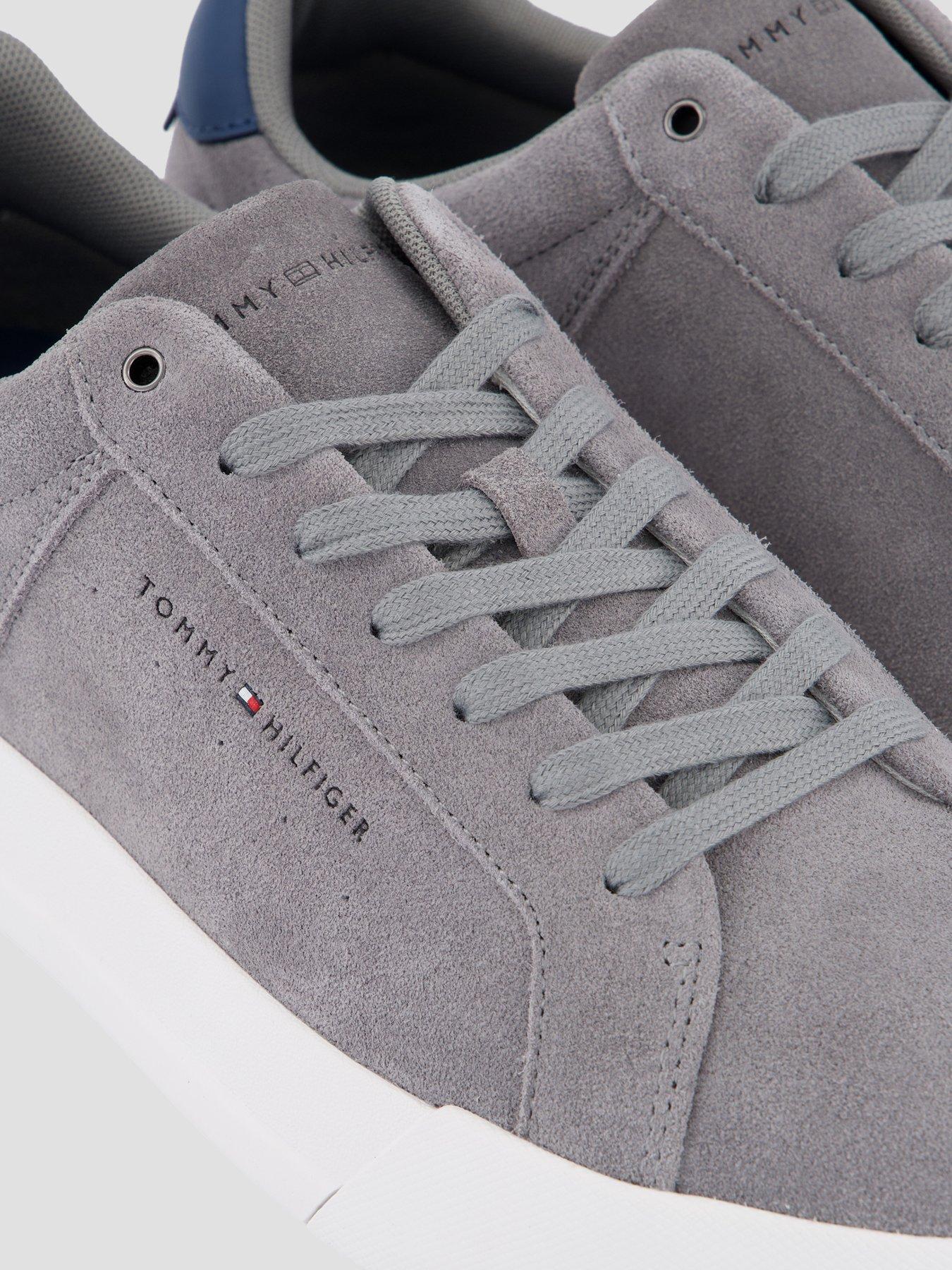 Image 5 of 7 of Tommy Hilfiger TH Court Suede Trainers - Grey