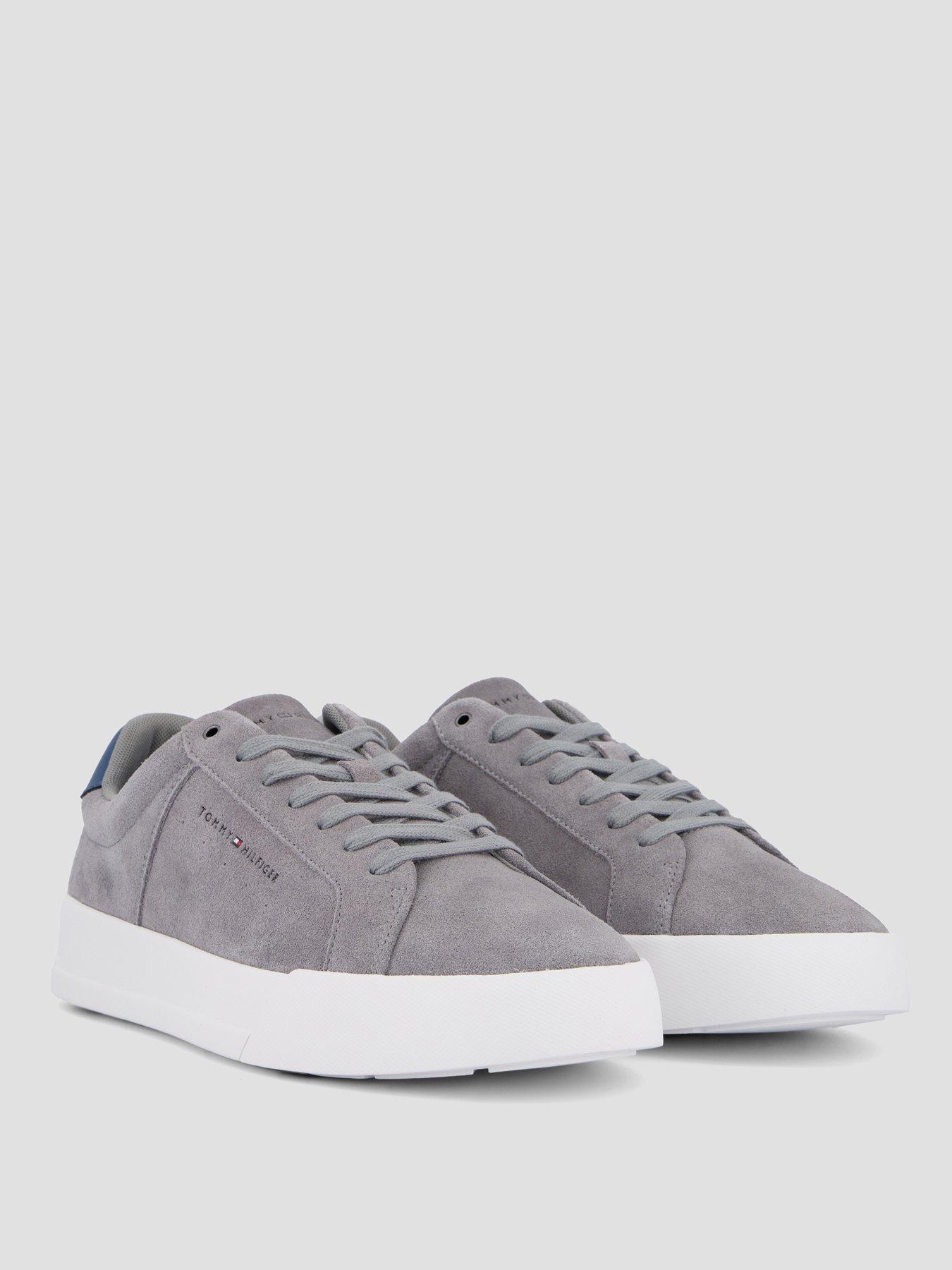 Image 6 of 7 of Tommy Hilfiger TH Court Suede Trainers - Grey
