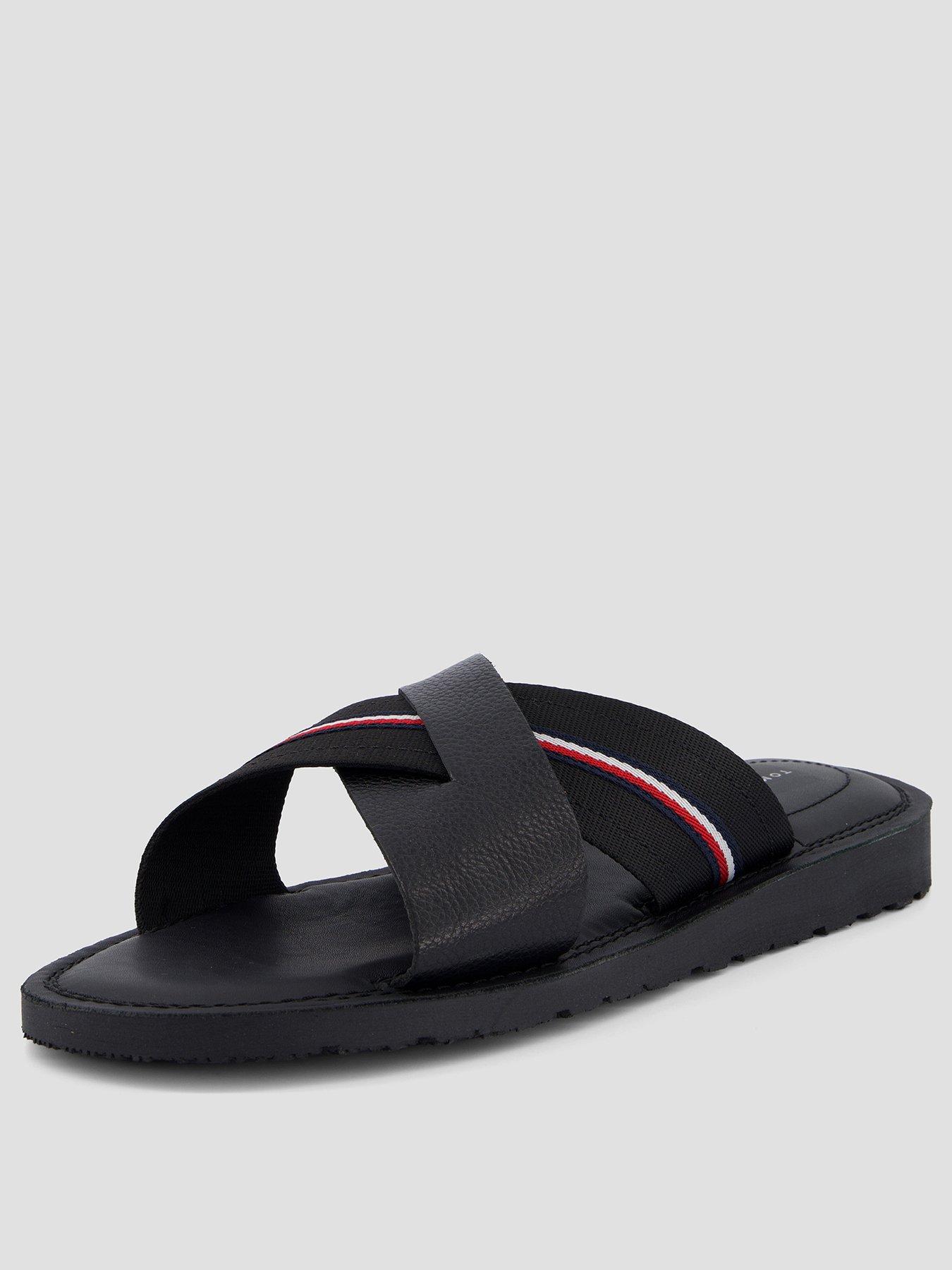 Tommy Hilfiger Core Lth Criss C Sandal - Black