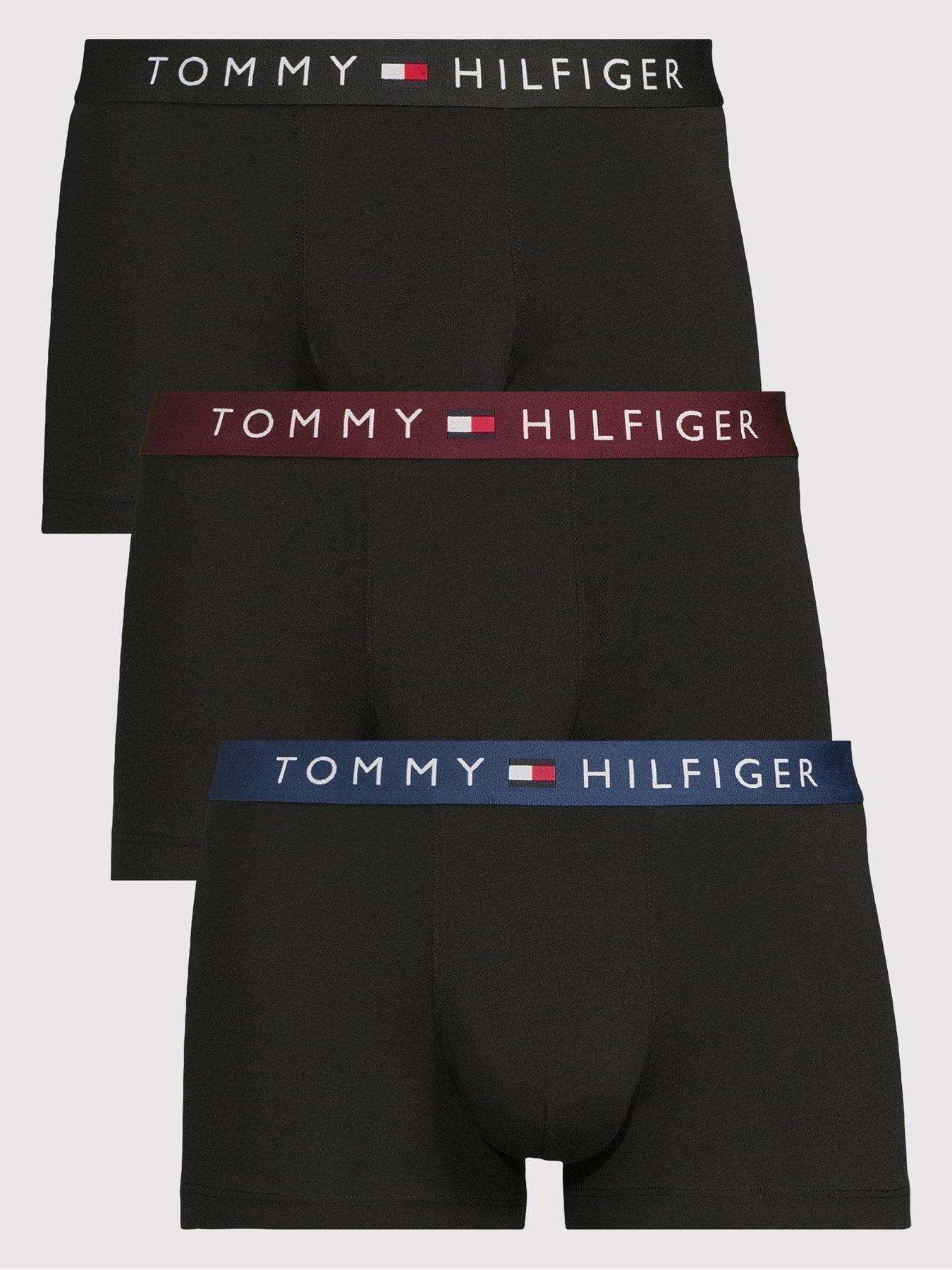 Tommy Hilfiger 3 Pack Everyday Essentials Trunks, Black, Size M, Men