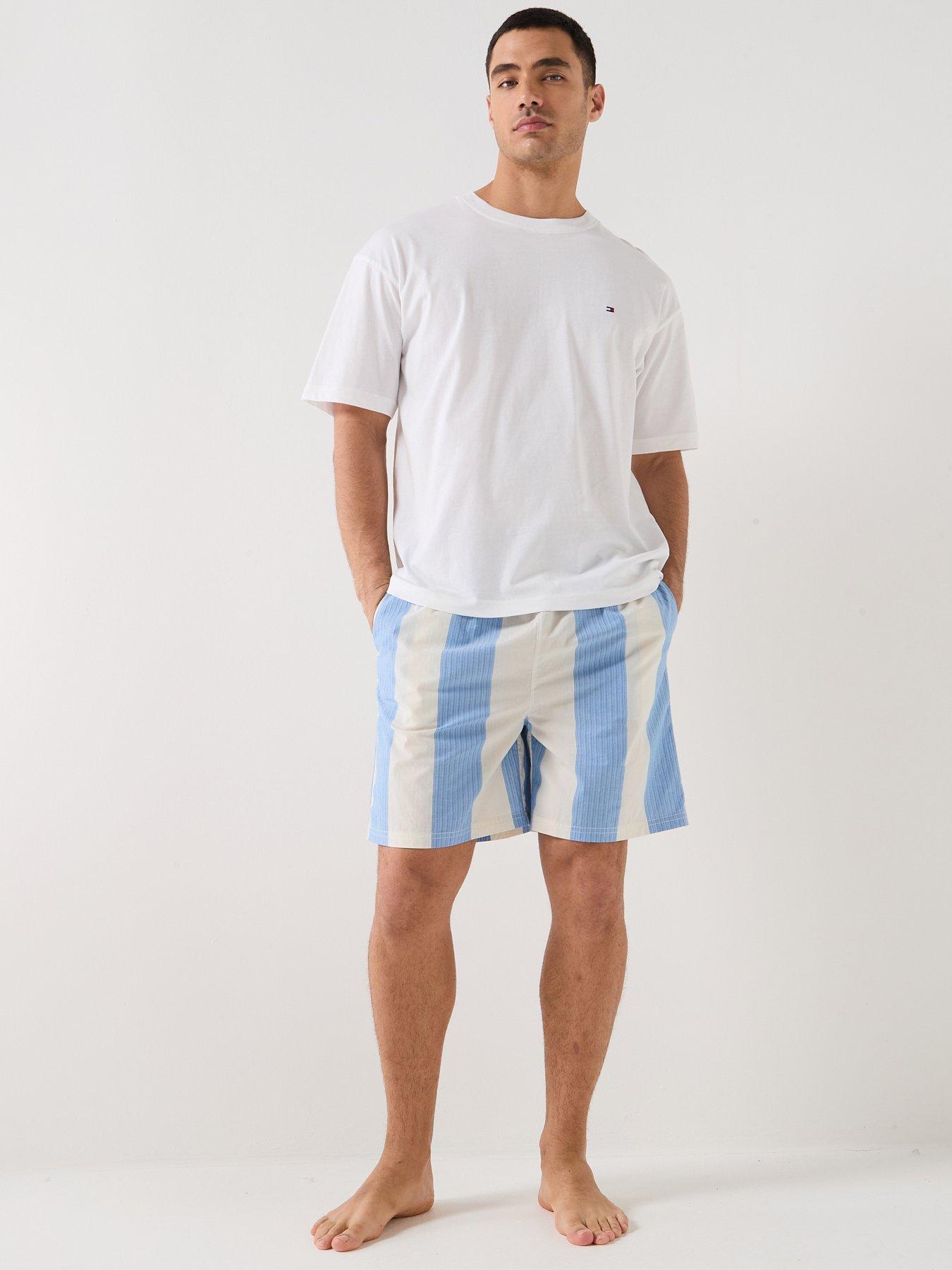 Tommy Hilfiger Woven Short Print Pyjama Set, White, Size Xl, Men