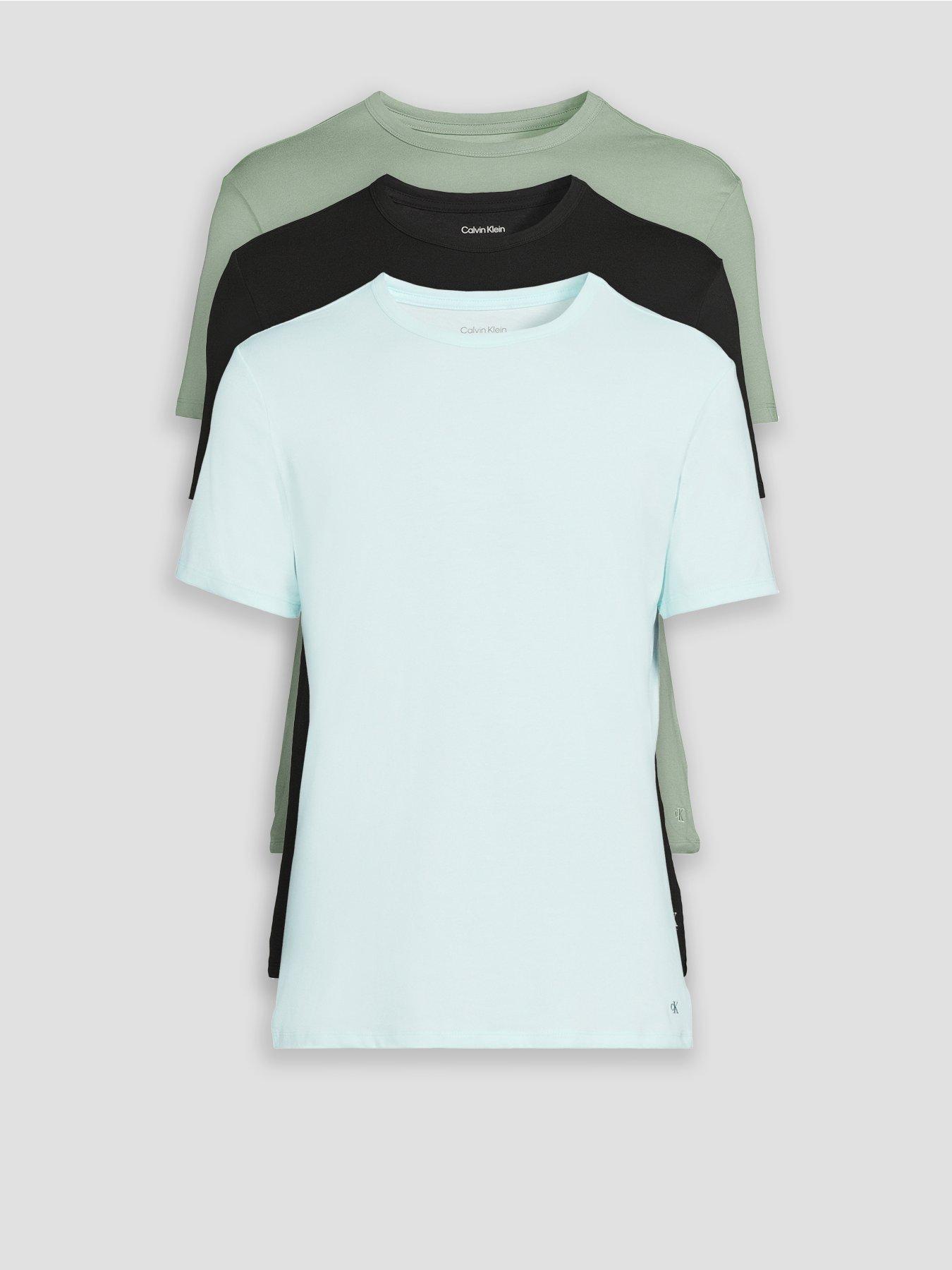 Image 1 of 6 of Calvin Klein Loungewear 3 Pack Microfibre T-Shirts - Assorted