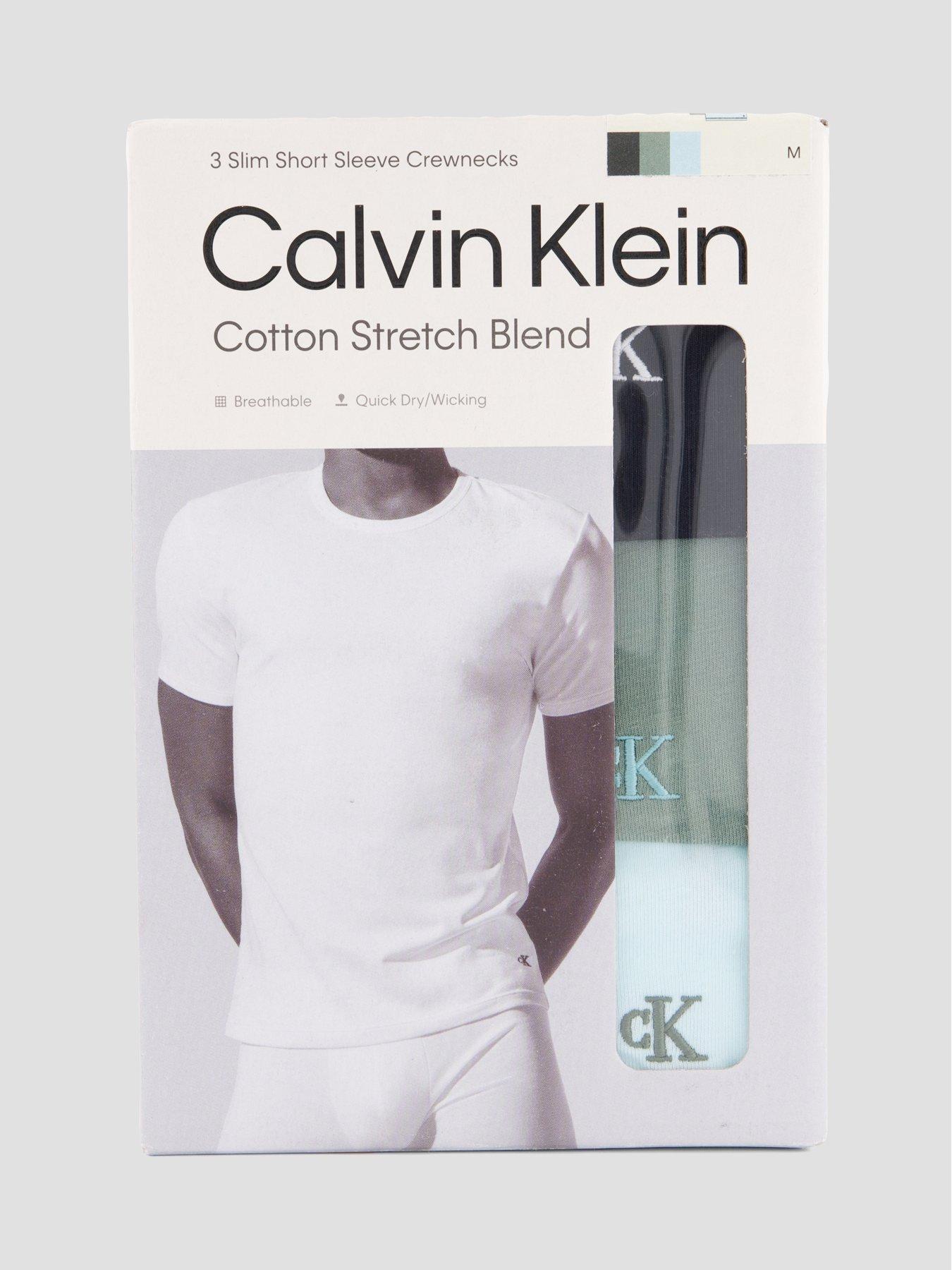Image 6 of 6 of Calvin Klein Loungewear 3 Pack Microfibre T-Shirts - Assorted