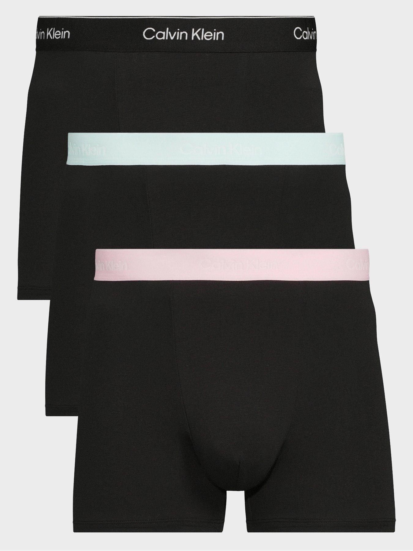 Calvin Klein Underwear Icon Cotton Stretch 3 Pack Relaxed Trunks - Black