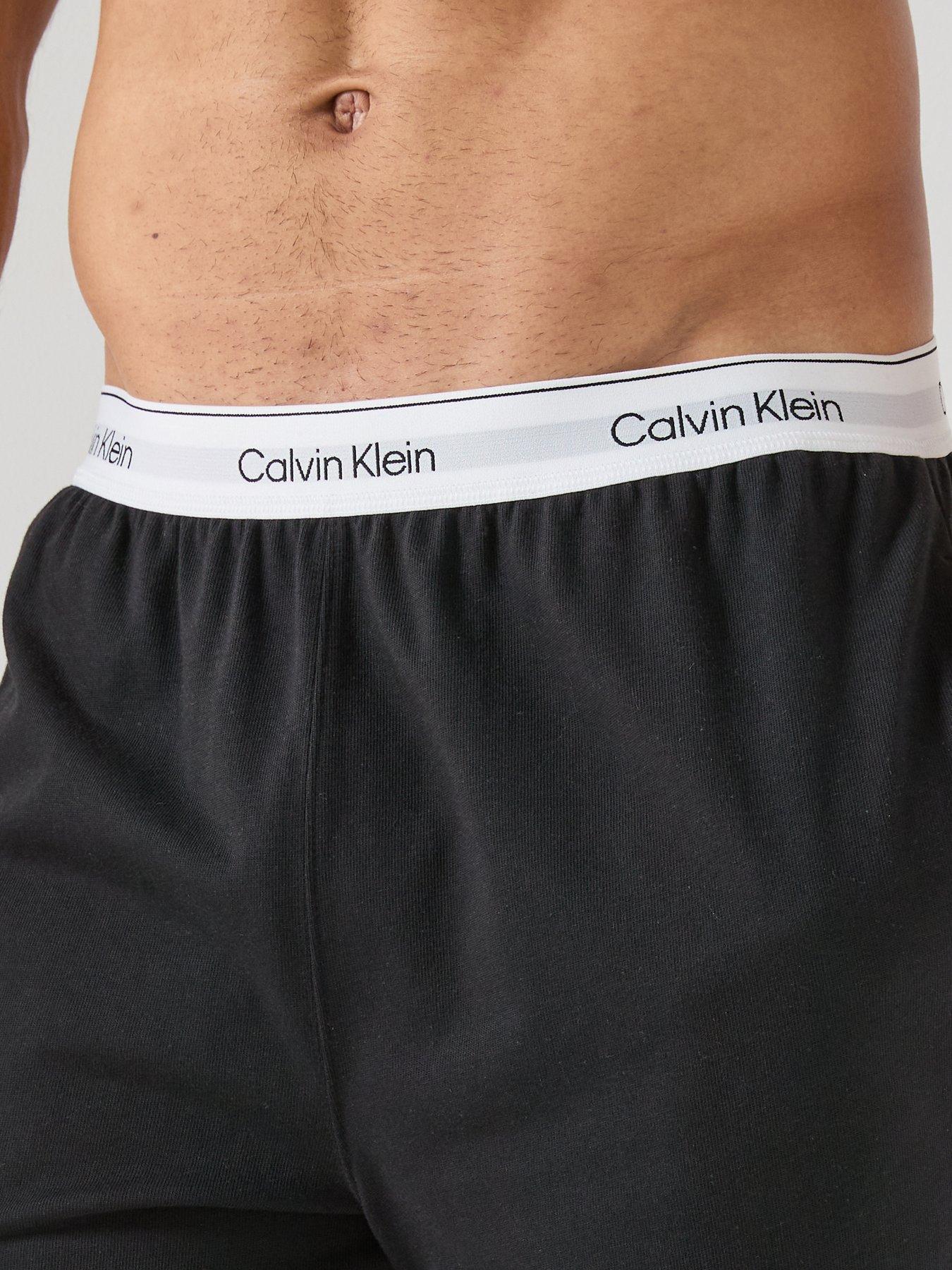 Image 4 of 6 of Calvin Klein Loungewear Icon Sleep Bottoms - Black