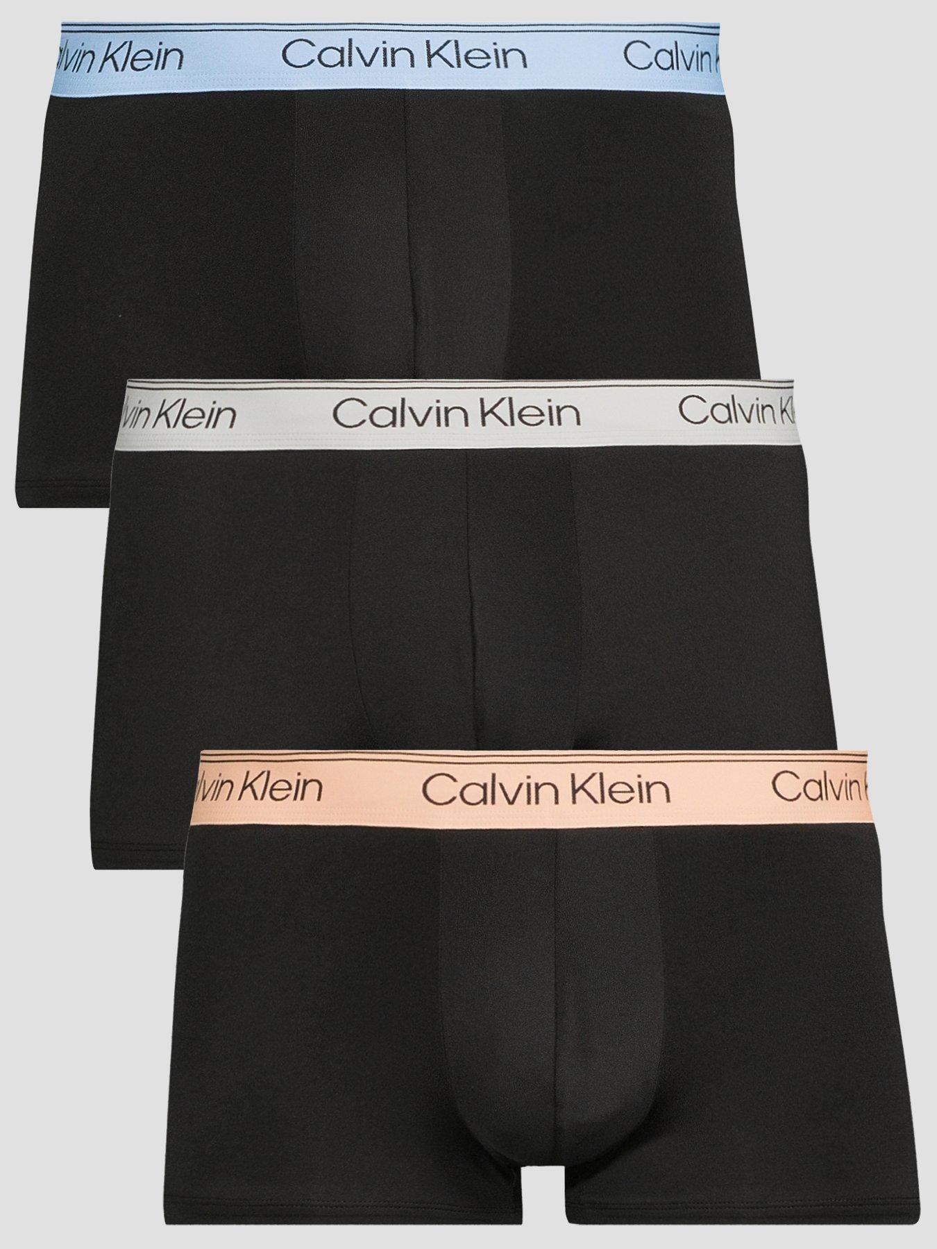 Calvin Klein Underwear 3 Pack Microfibre Low Rise Trunks - Black