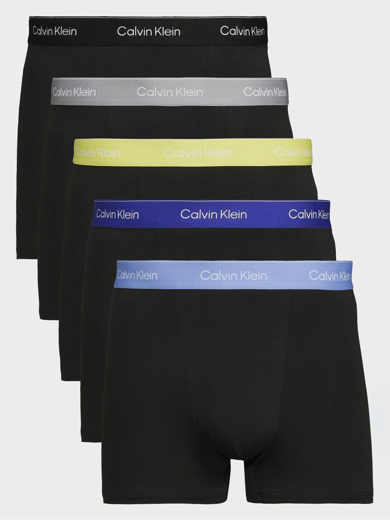 Calvin Klein Underwear Icon Cotton Stretch 5 Pack Relaxed Fit Trunks - Black