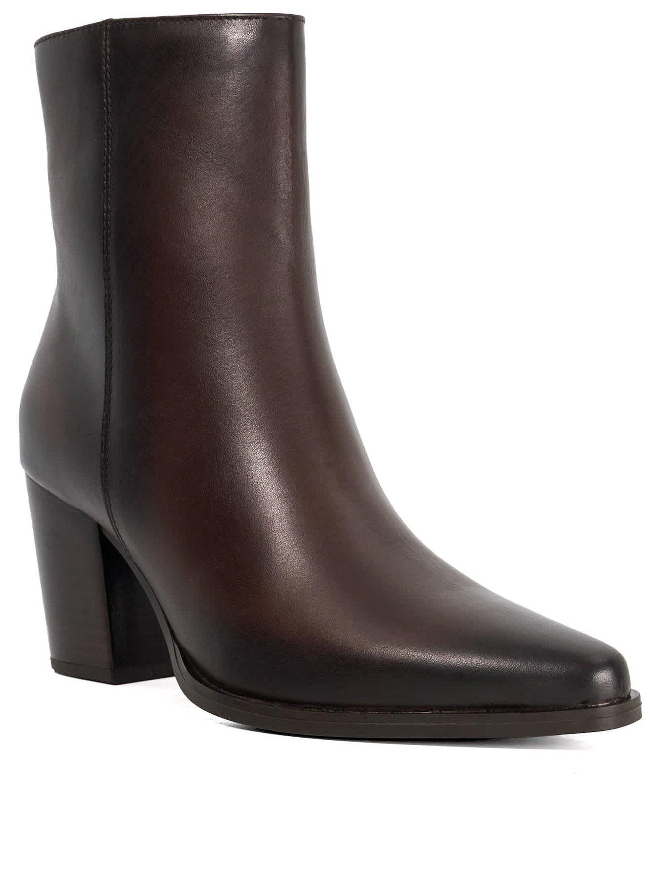 Image 3 of 6 of Dune London Paxten Smart Western Ankle Boots &nbsp;- Brown